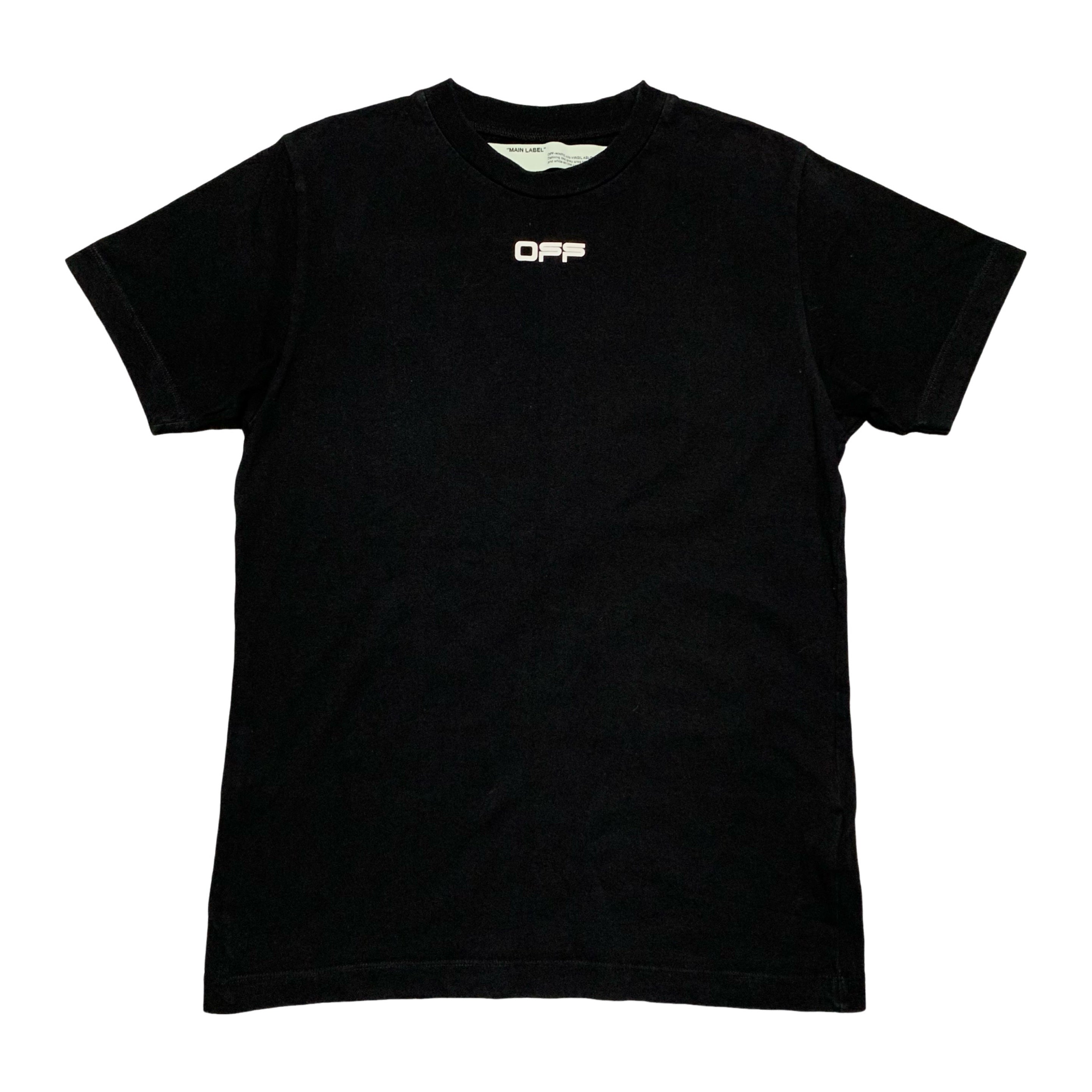 Off White Small Airport Arrows Black Tee Virgil Abloh