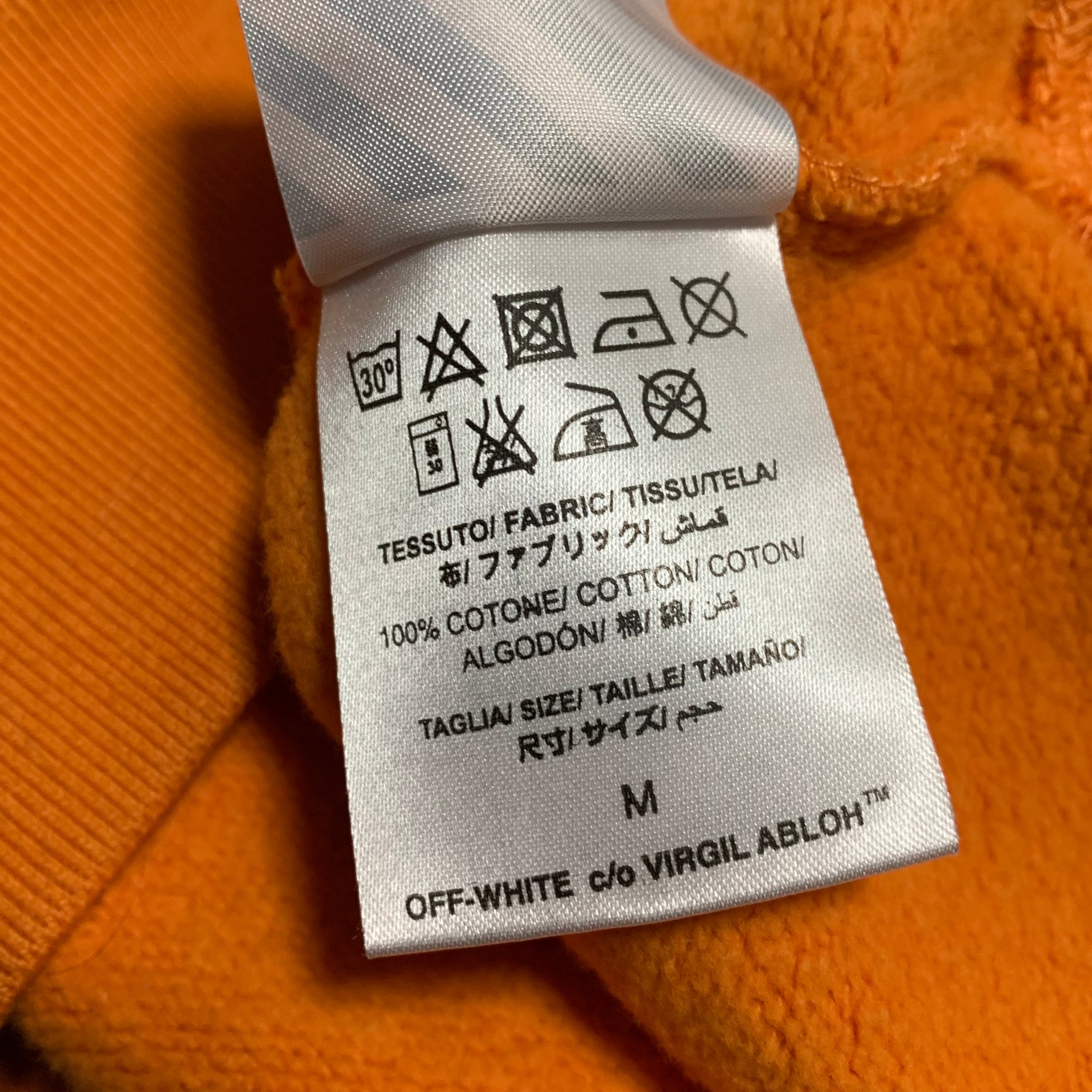 Off White Medium Arrows Graphic Orange Sweatshirt Crewneck Virgil Abloh