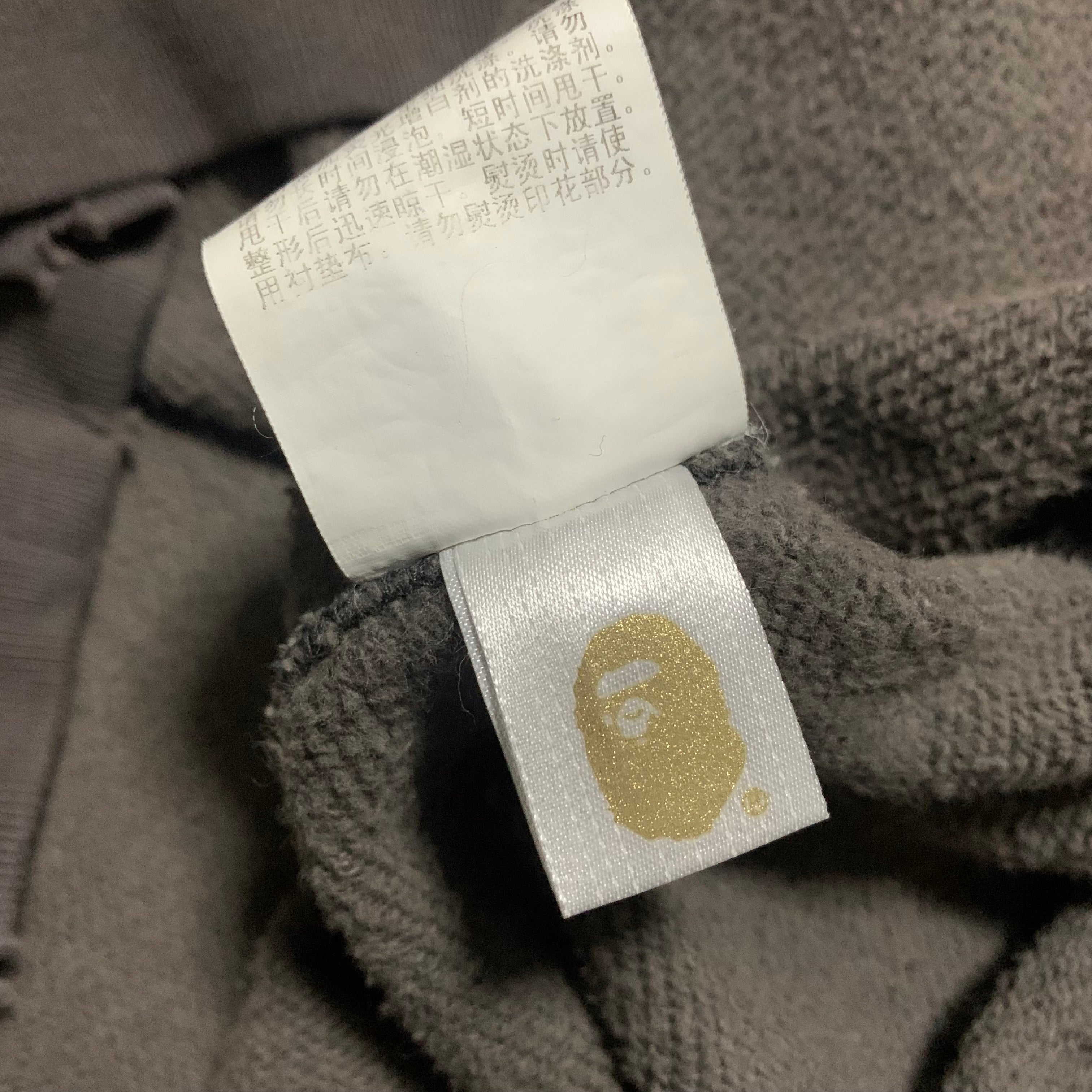 Bape Large Grey Camo Oversized Sweatshirt Crewneck Distressed A Bathing Ape