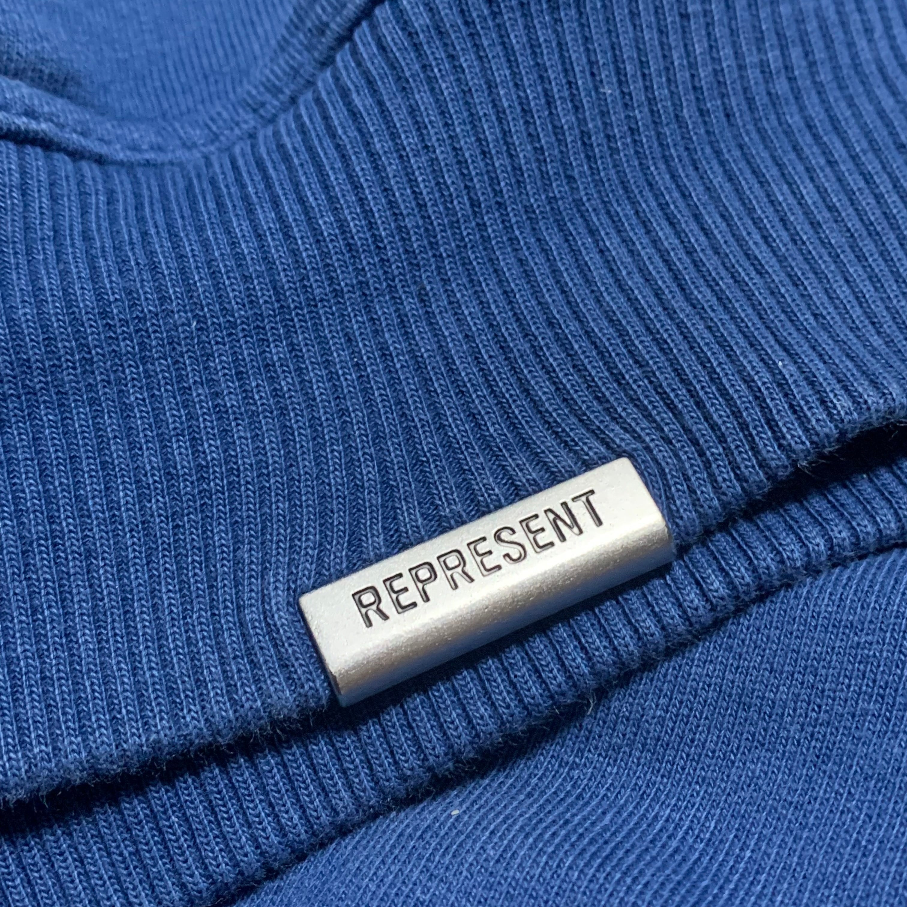 Represent Medium Blanks Blue Sweater Sweatshirt Crewneck