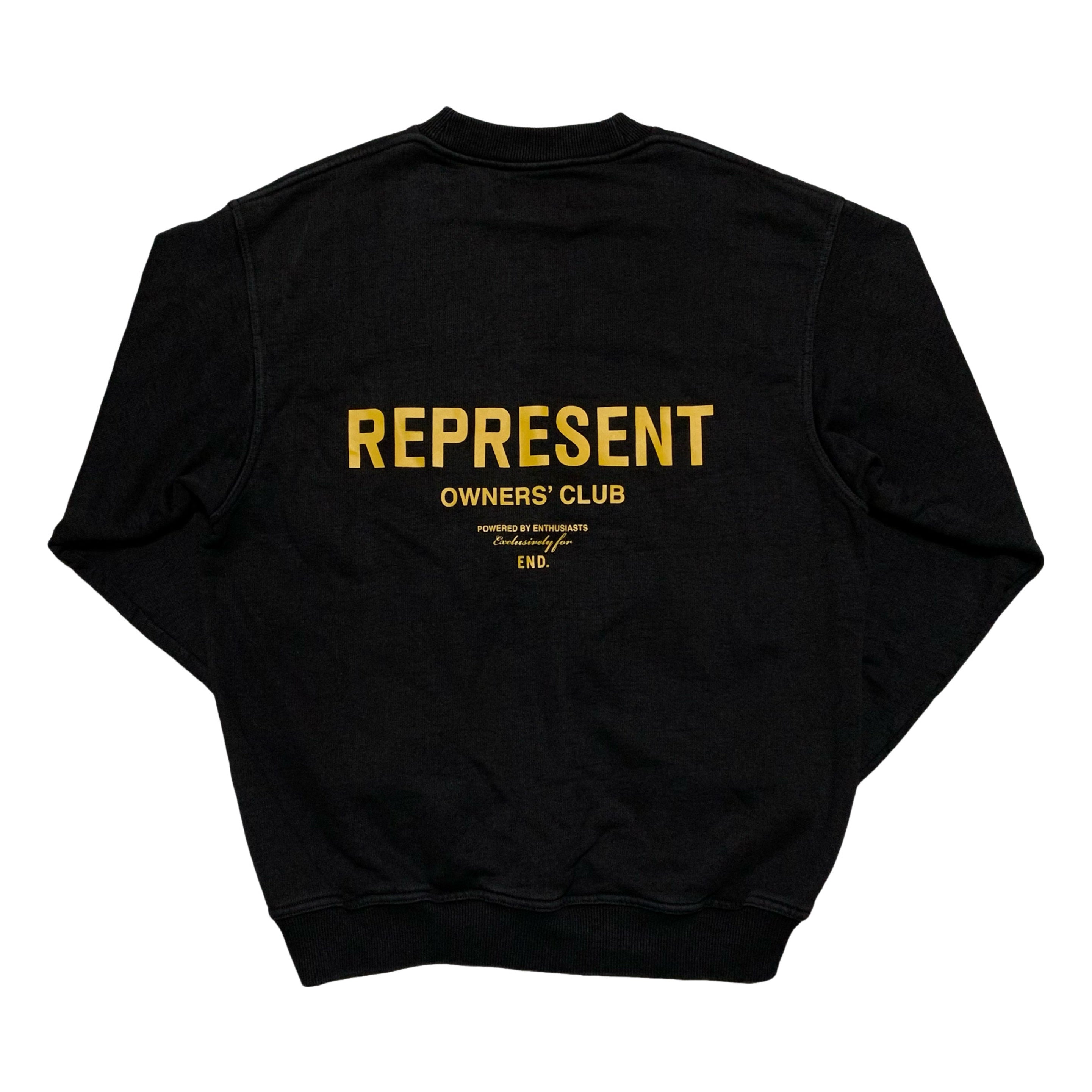 Represent Medium Owners Club End Clothing Black Sweater Sweatshirt Crewneck