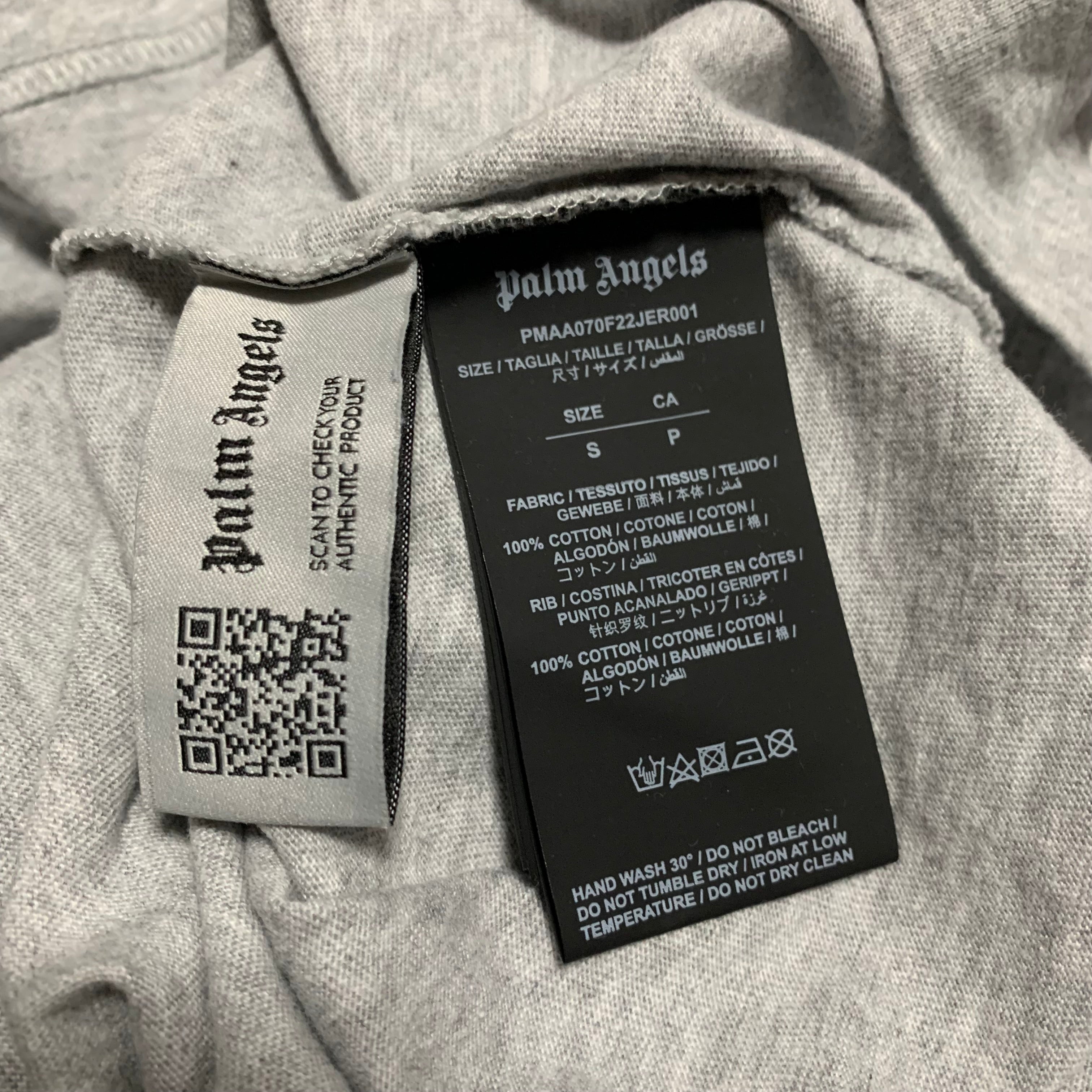 Palm Angels Small Logo Classic Grey Tee