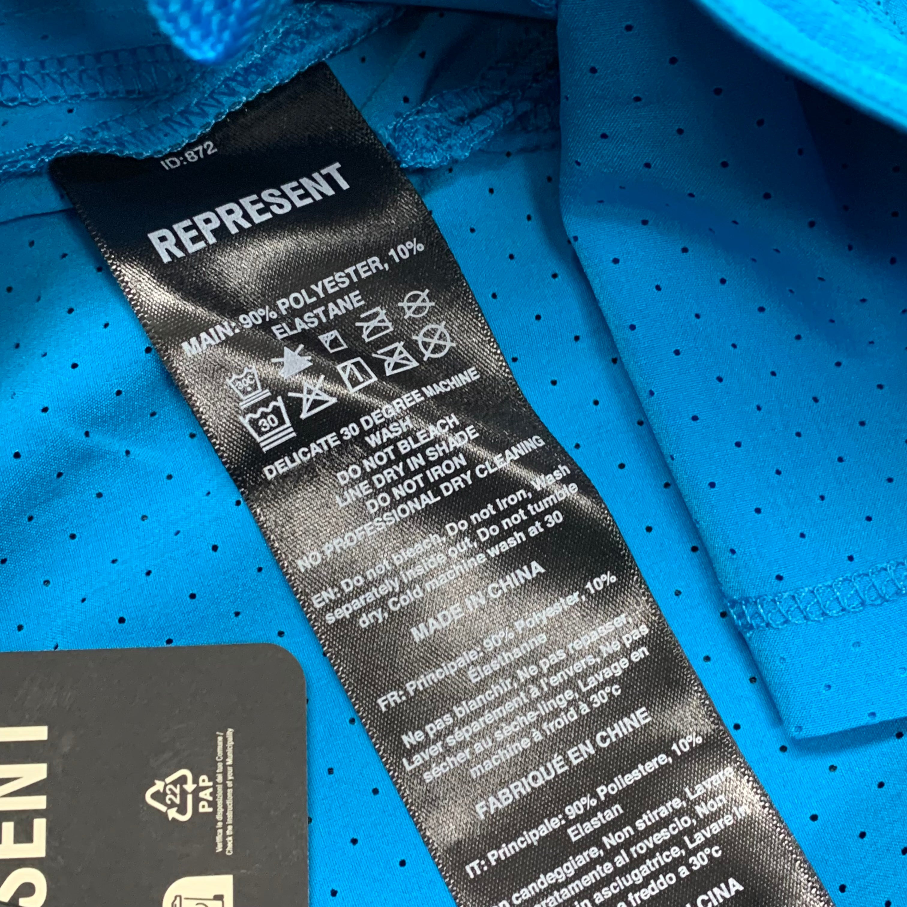 Represent Medium Shorts 247 Fused Trek Electric Blue Shorts