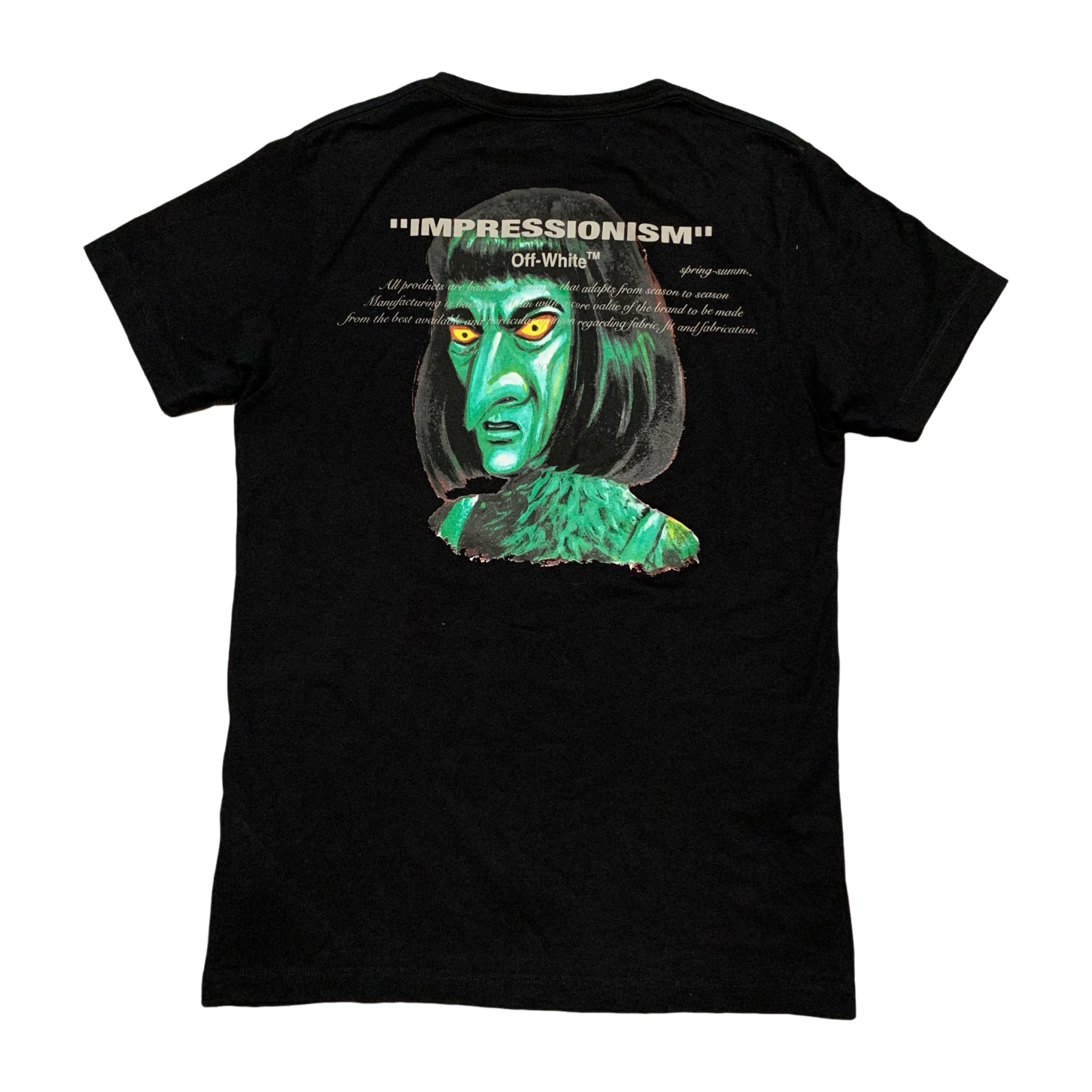 Off White Medium Impressionism Graphic Black Tee Virgil Abloh