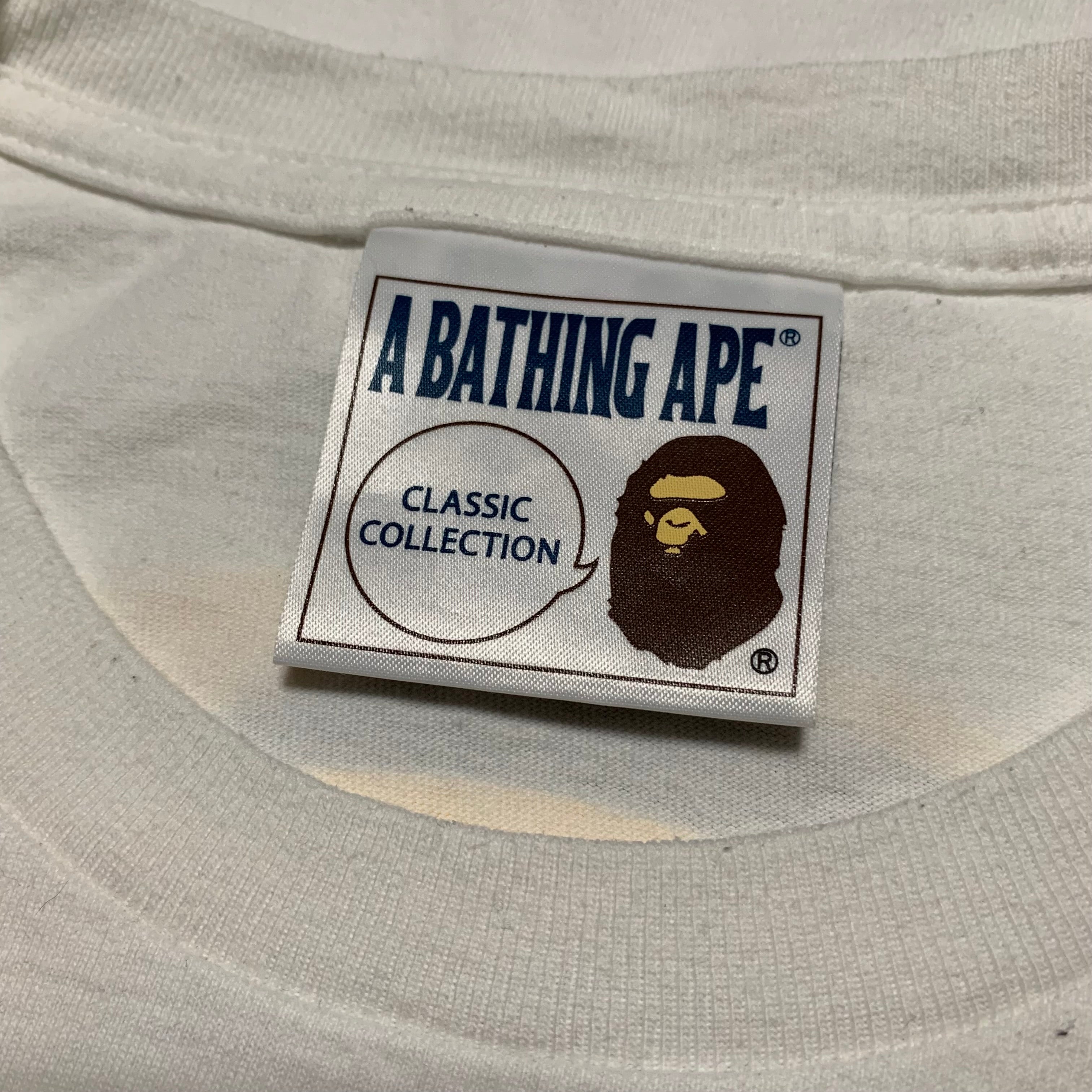 Bape Large Shadow Graphic White Tee A Bathing Ape