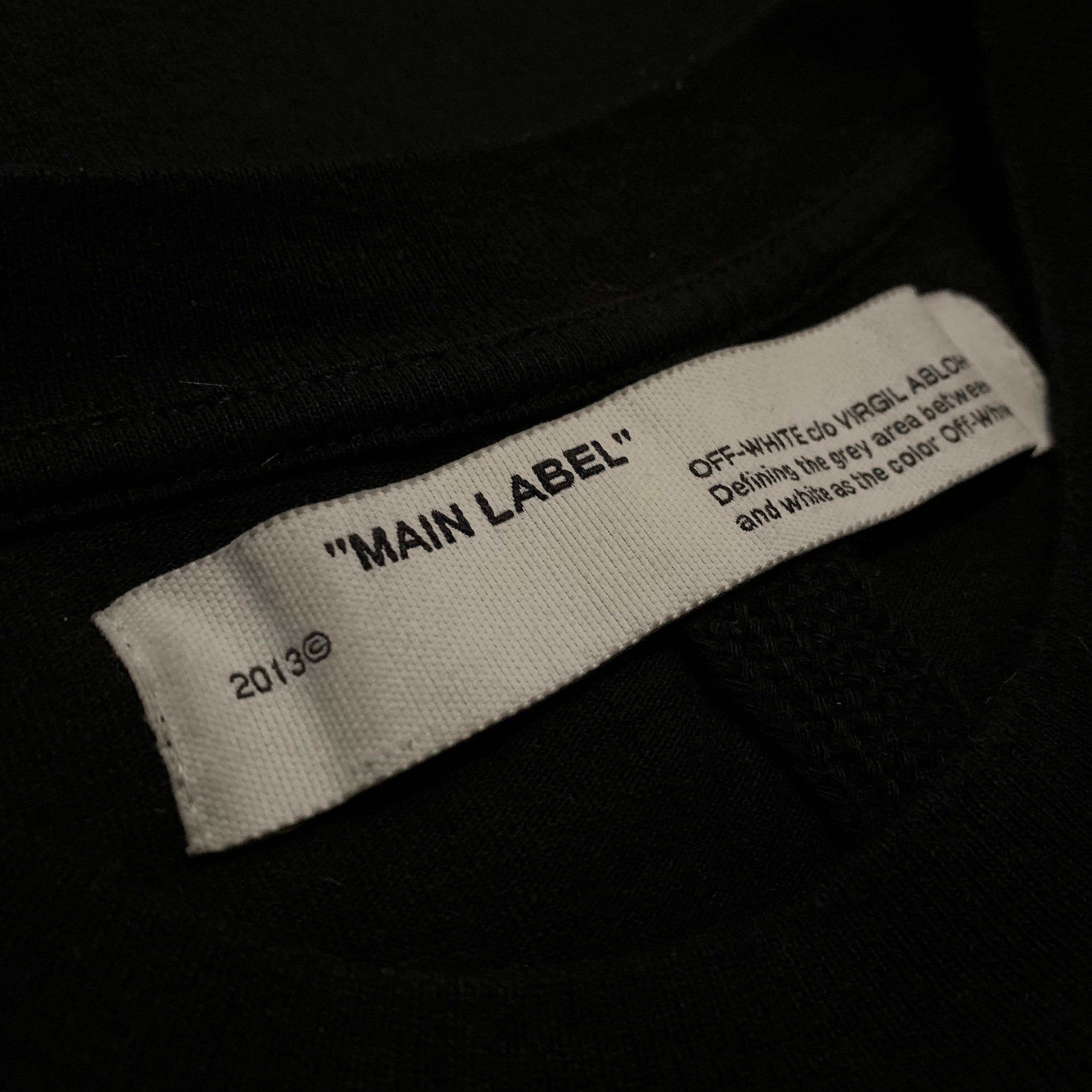Off White Small Arrows Embroidered Black Tee Virgil Abloh 2018
