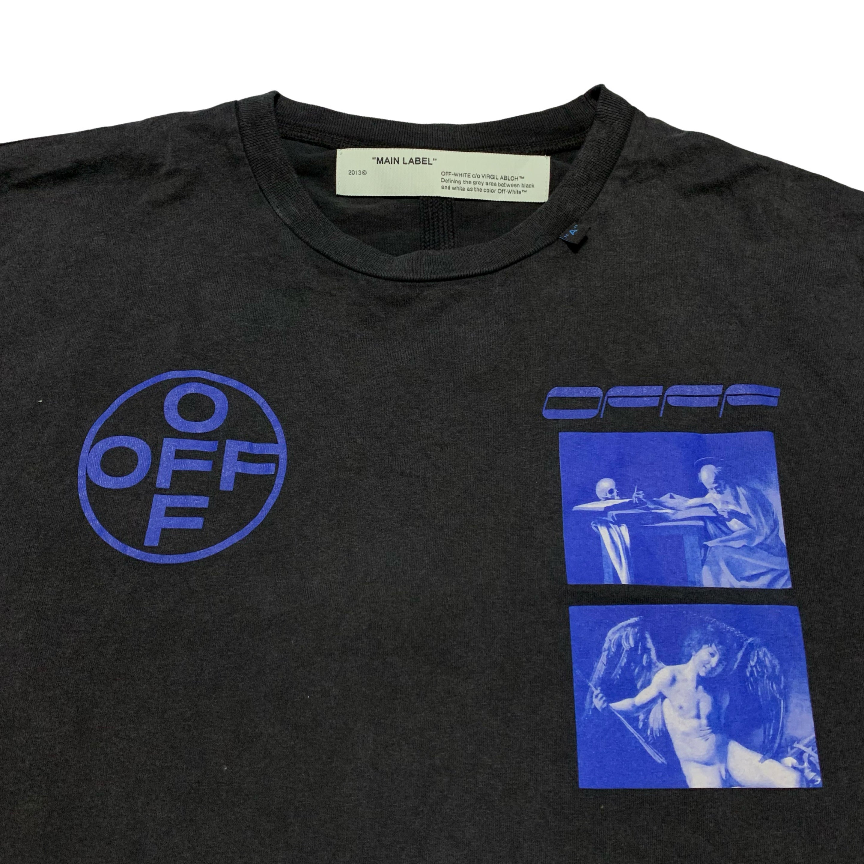 Off White XL Hardcore Caravaggio Off Black Tee Virgil Abloh