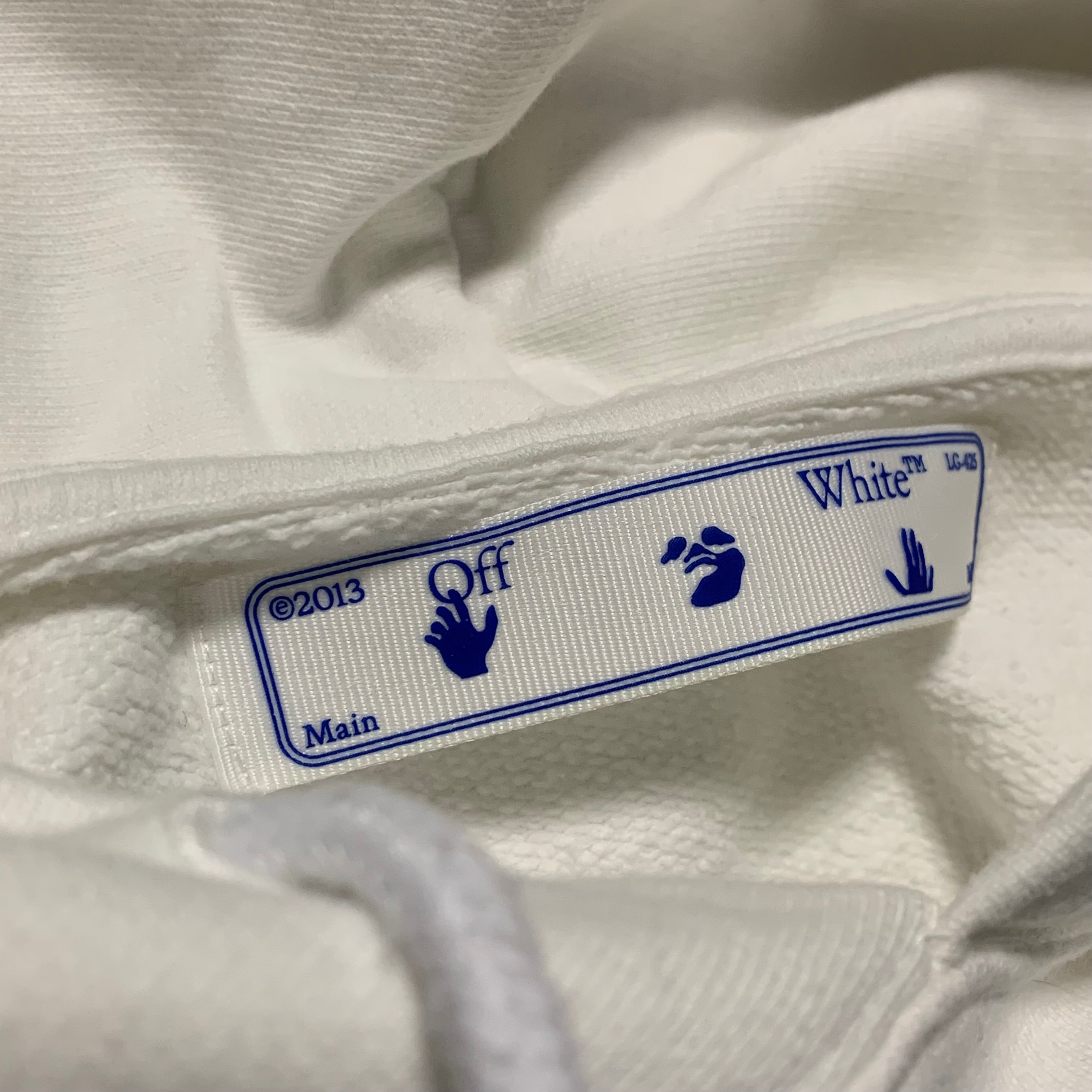 Off White XS Mona Lisa White Hoodie Virgil Abloh