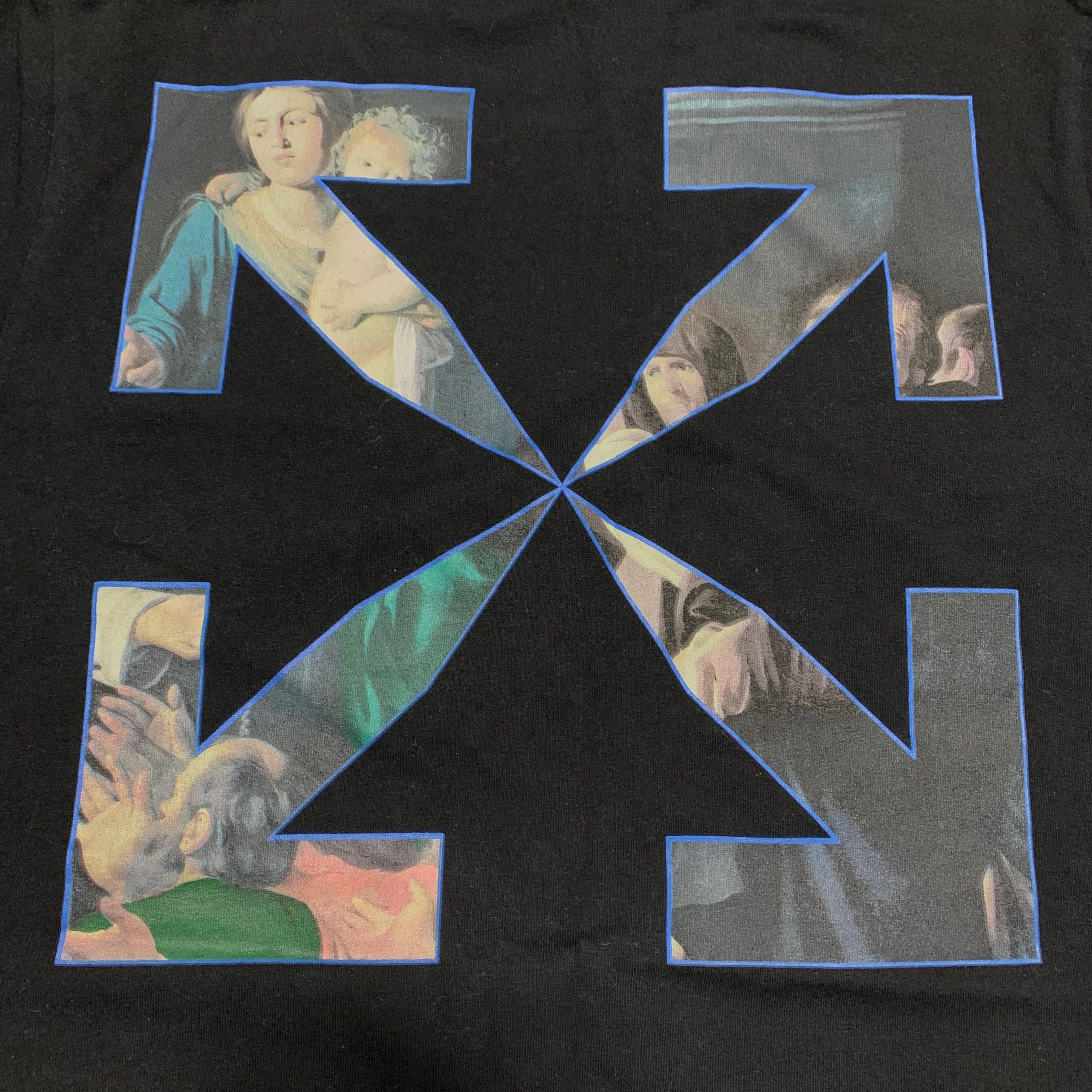 Off White Small Caravaggio Arrows Black Tee Virgil Abloh