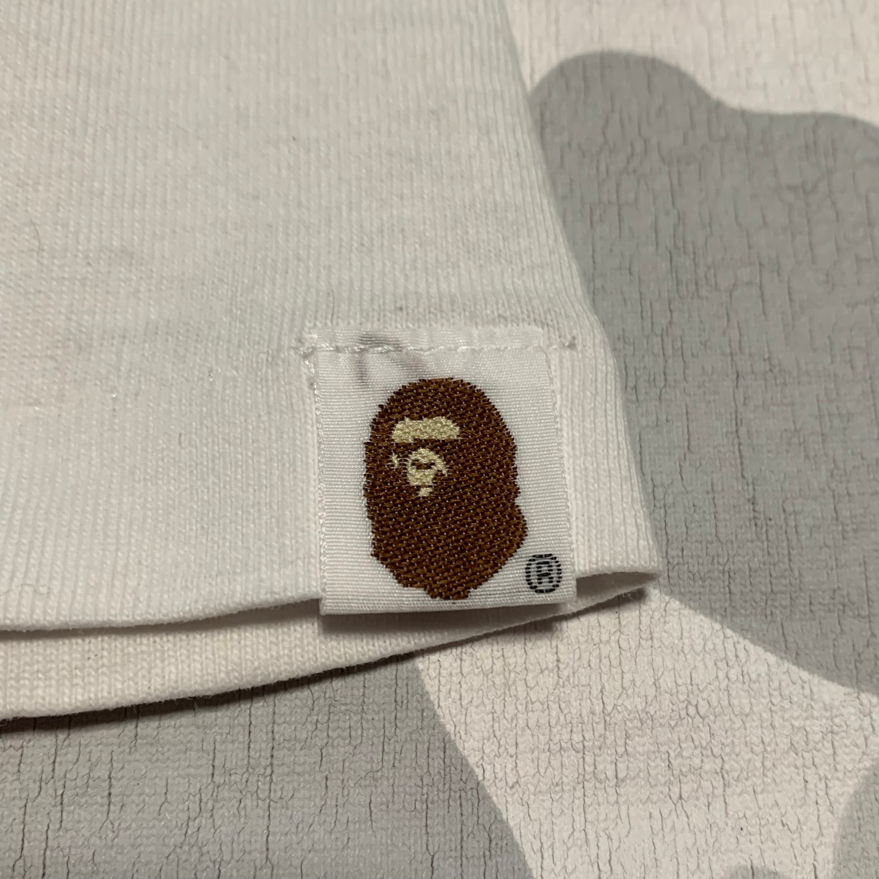 Bape Large Big Ape Head Camo White Tee A Bathing Ape Vintage