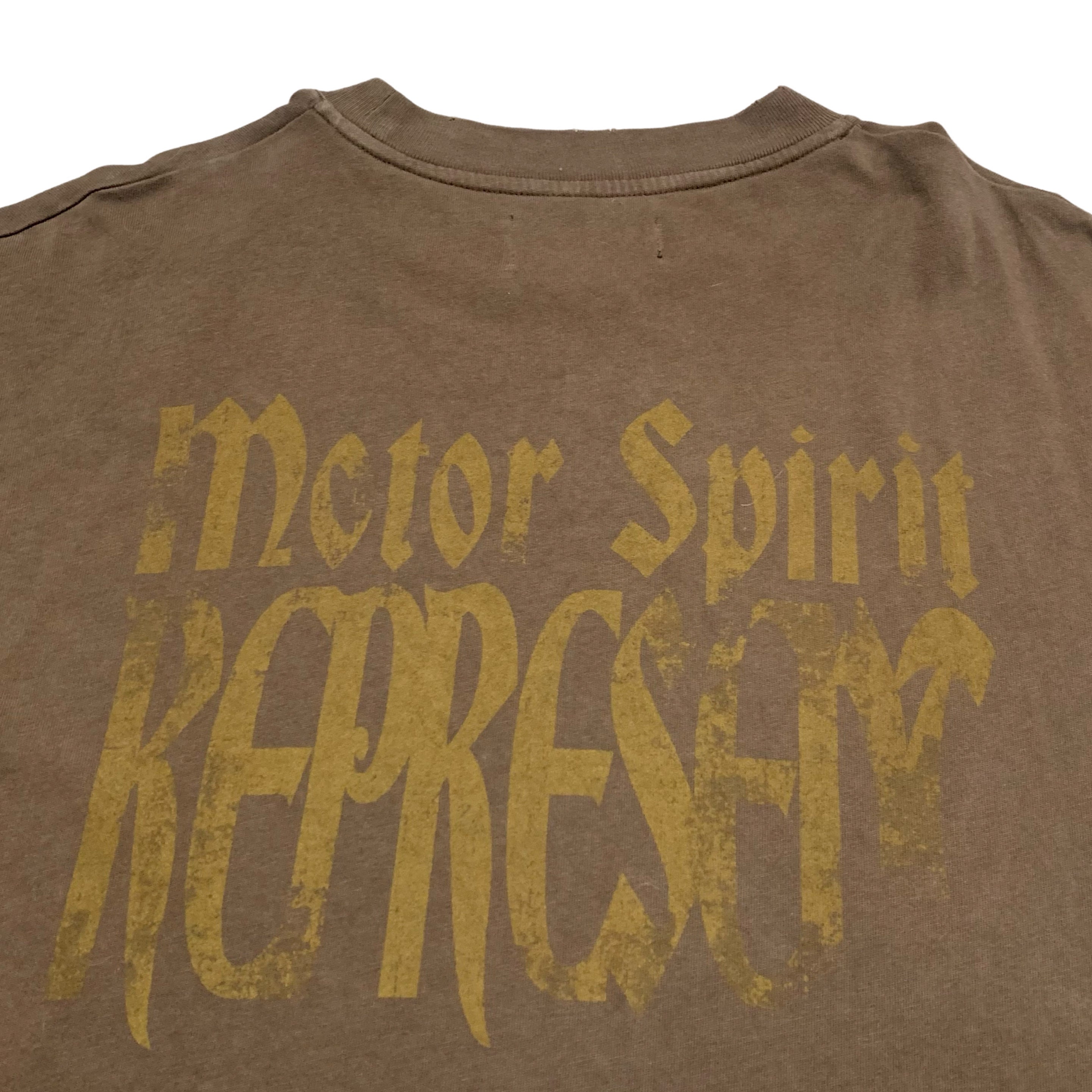Represent Large Ride Thru Hell Vintage Brown Tee 'Motor Spirit'
