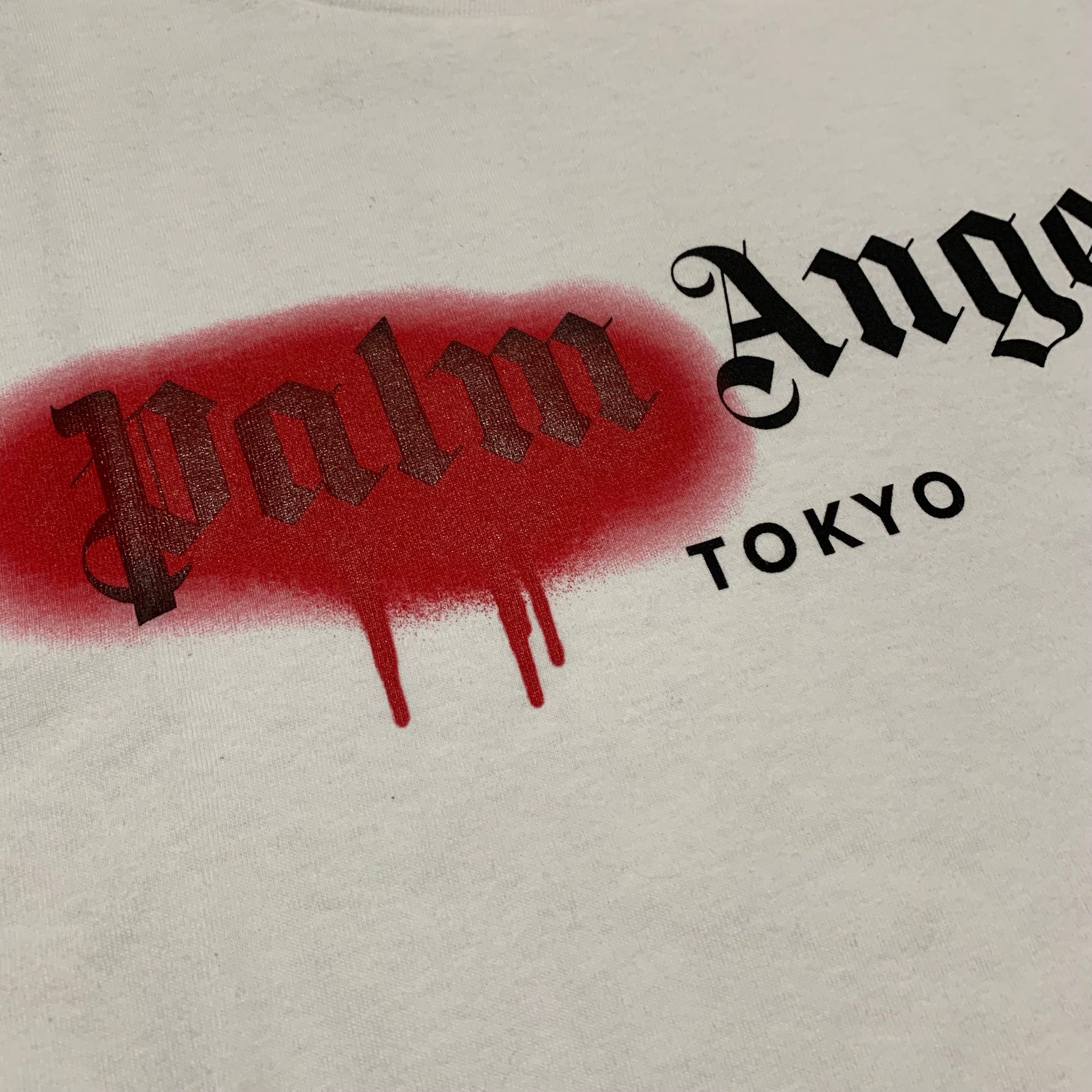Palm Angels Medium Tokyo Sprayed White Tee