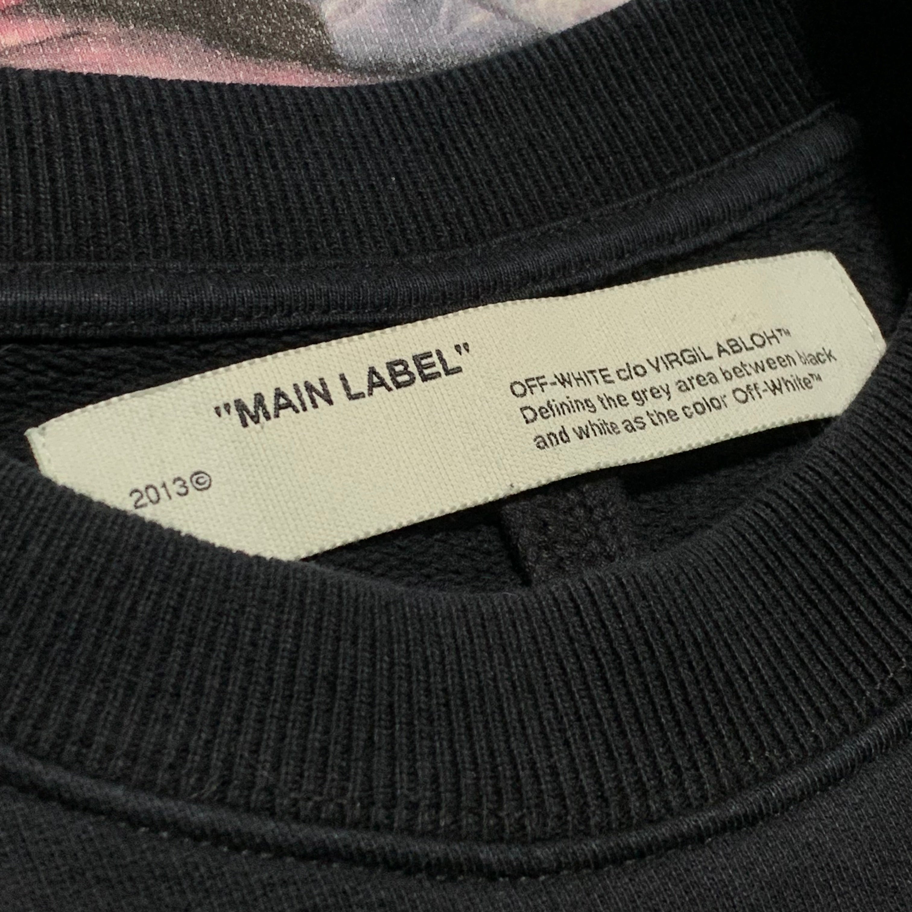 Off White XS Mariana Silva Painting Black Sweatshirt Crewneck Virgil Abloh