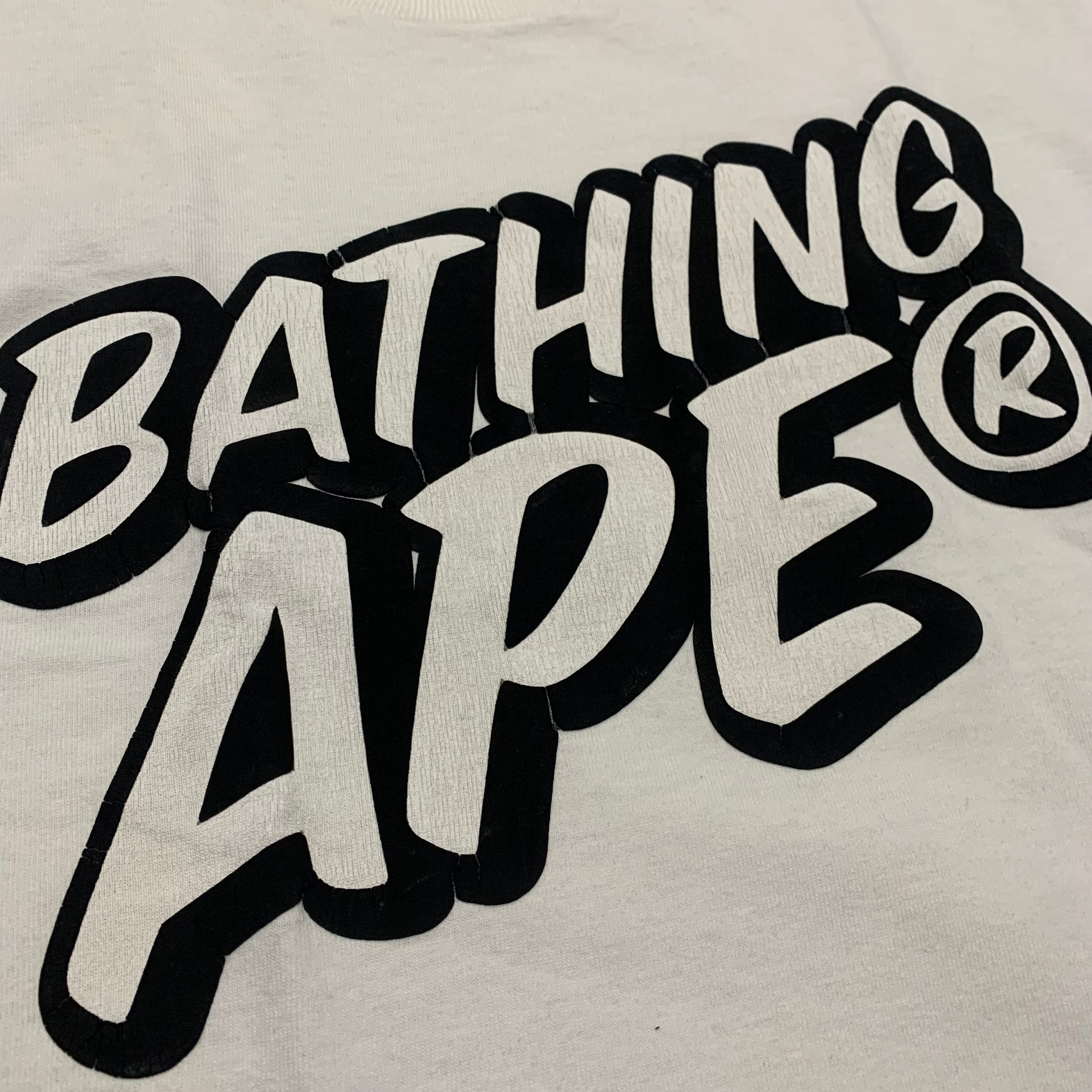 Bape Small Tee Graphic White A Bating Ape T-Shirt Vintage 90s