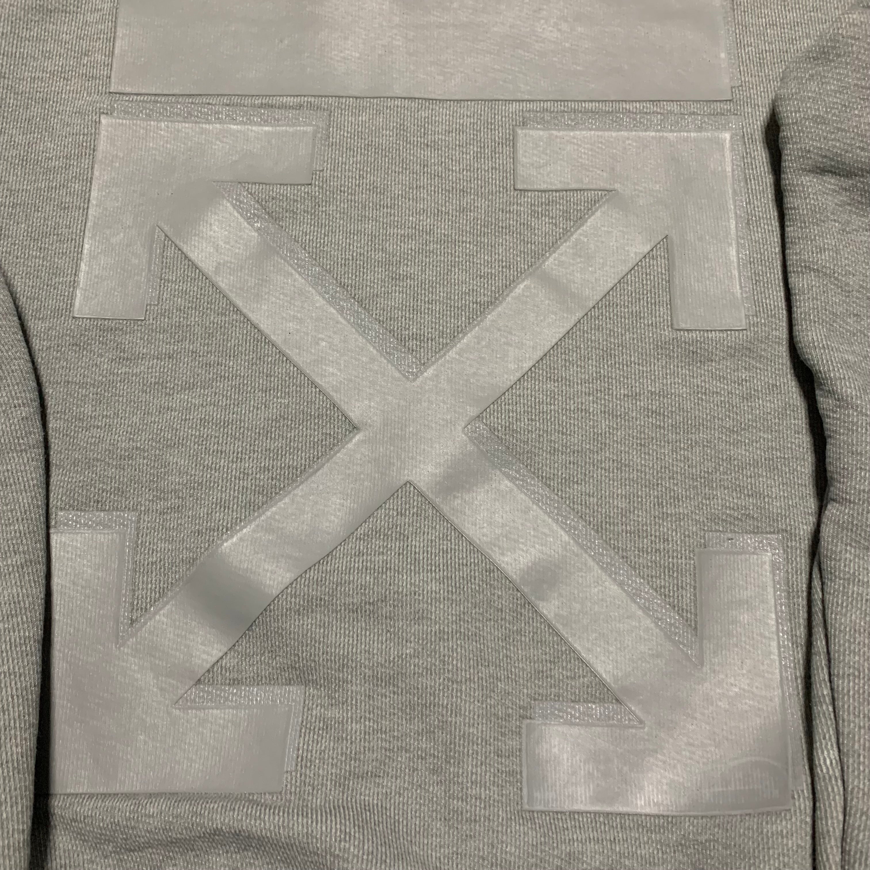 Off White XS Arrows Graphic Grey Sweatshirt Crewneck Virgil Abloh