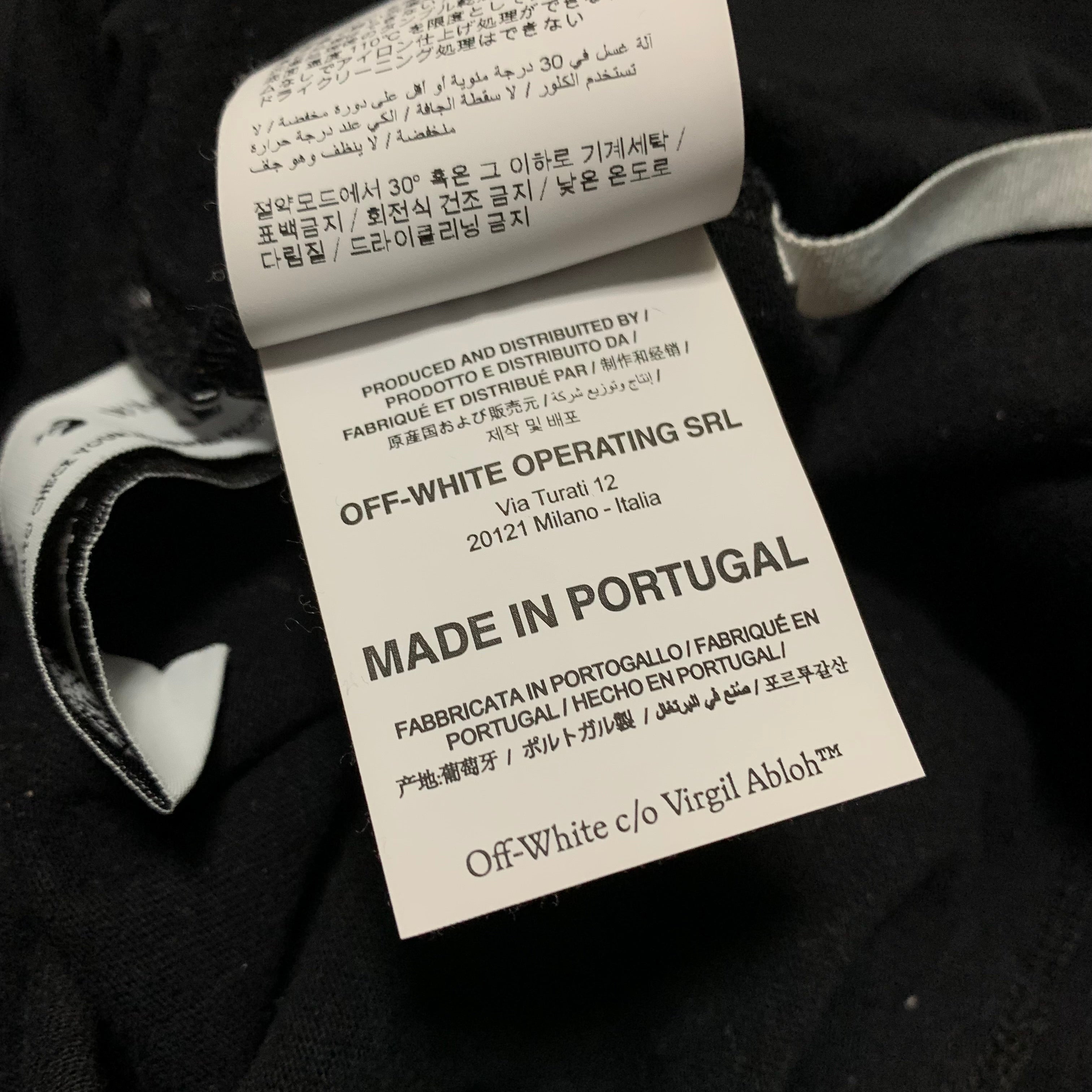 Off White Large Off Caravaggio Black Tee Virgil Abloh