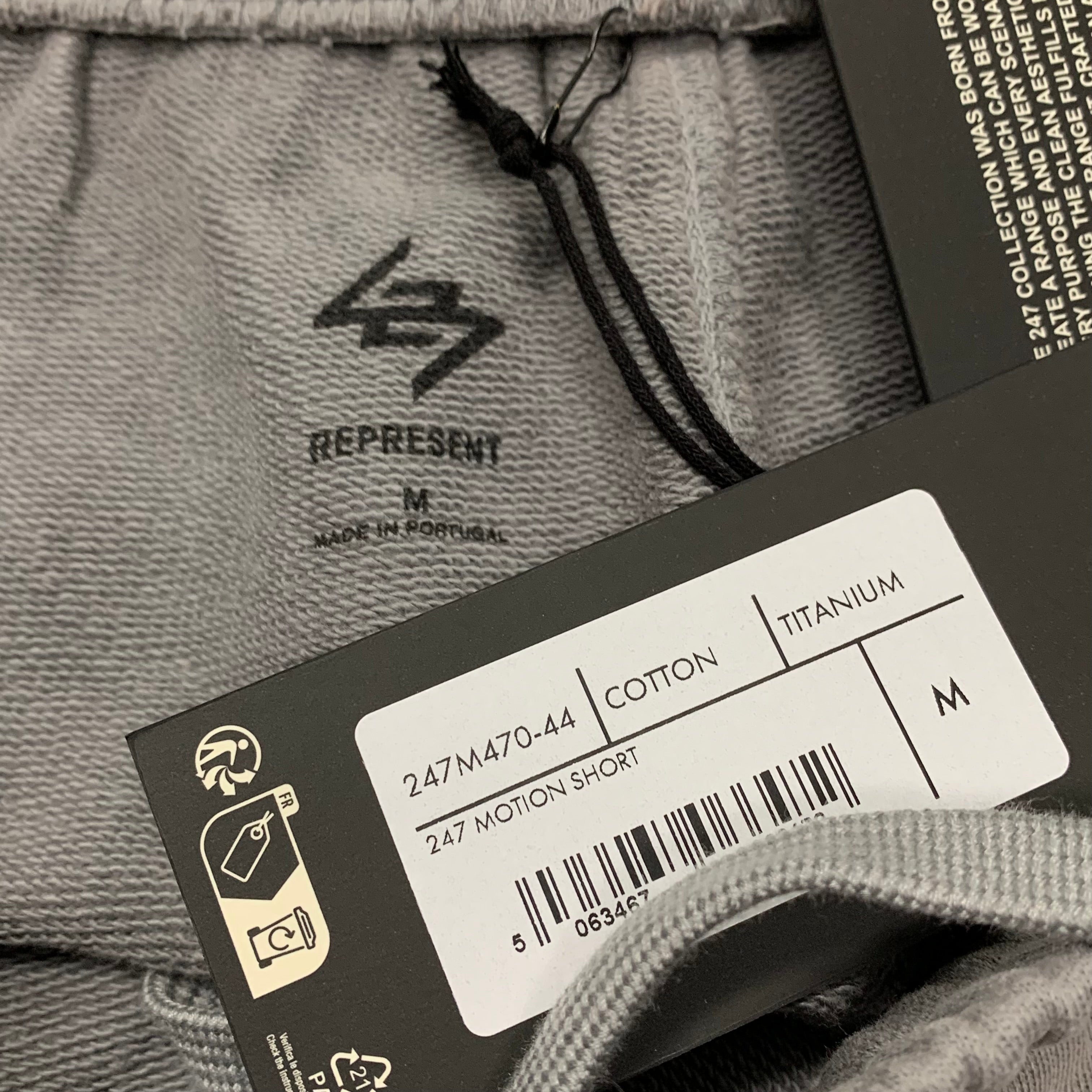 Represent Medium Shorts 247 Motion Grey Shorts