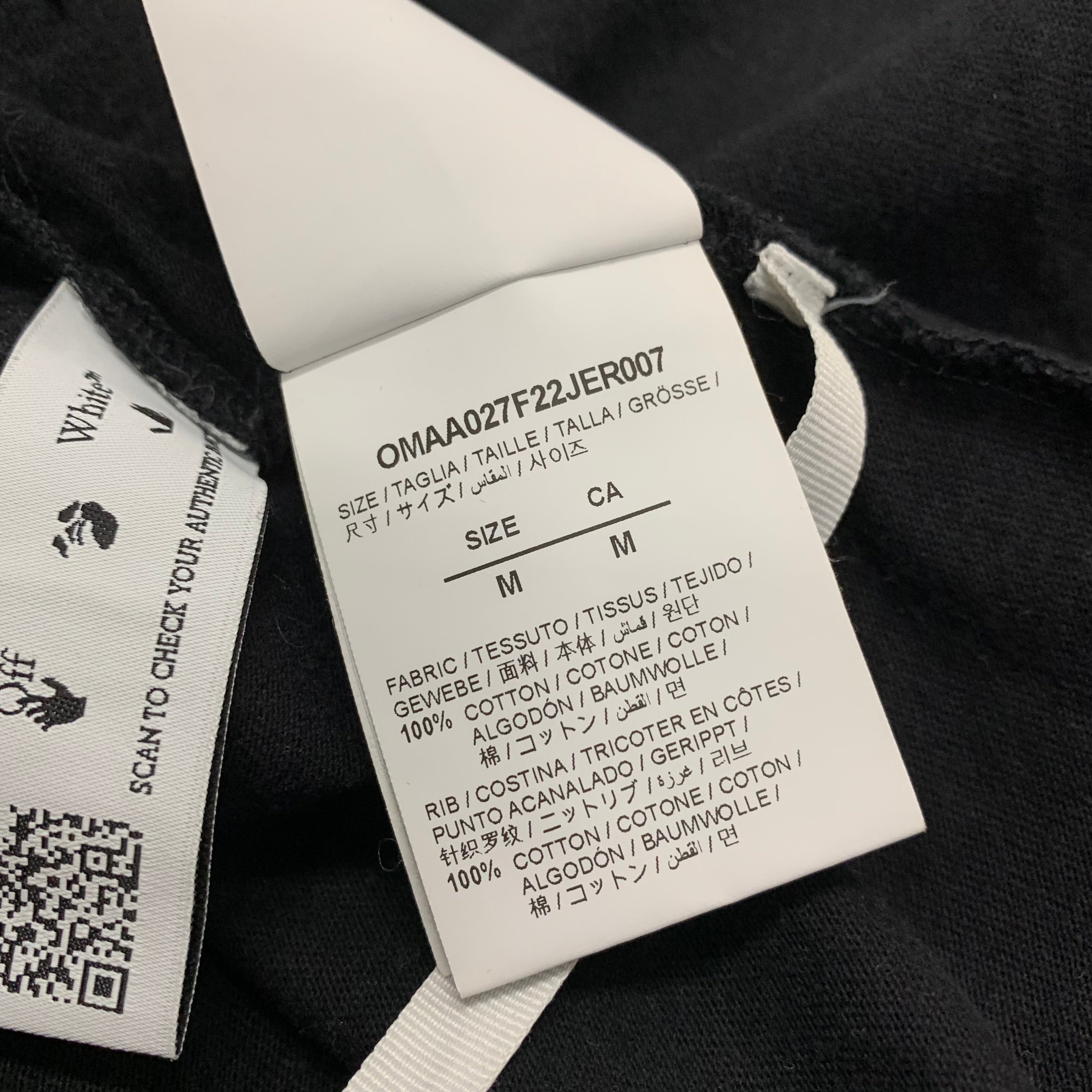 Off White Medium Tee Lighting Arrows Black T-Shirt Virgil Abloh
