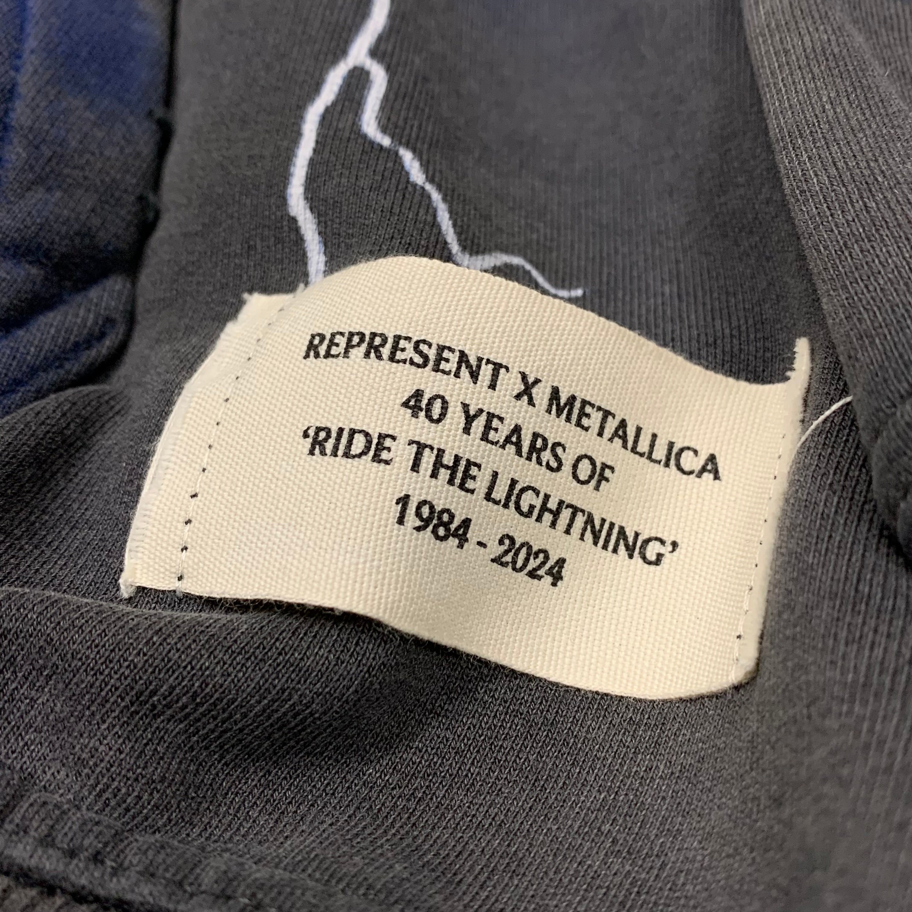 Represent Small Hoodie Metallica Vintage Grey Hoodie (RRP £185)
