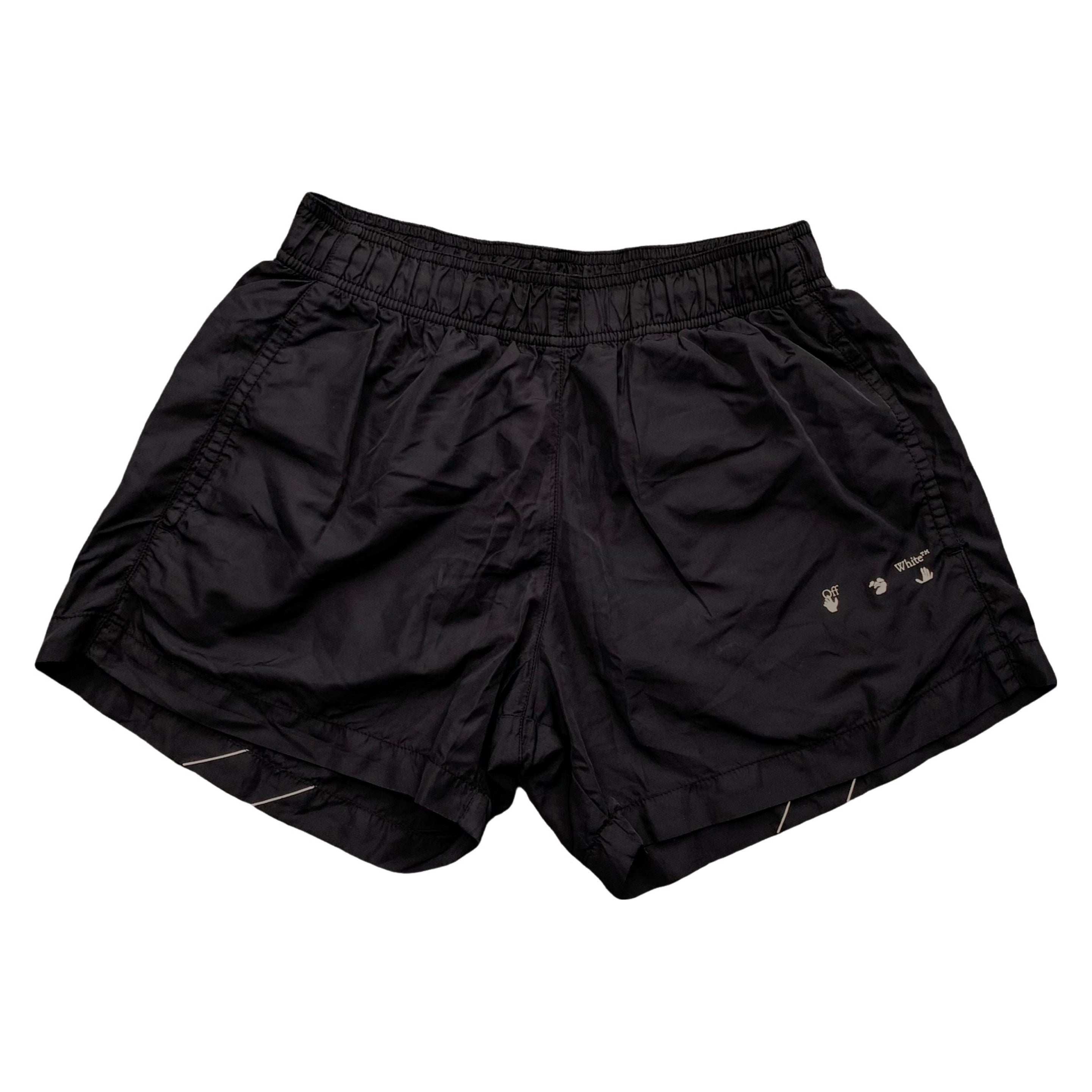 Off White XS Swim Shorts Diag Outline Black Swim Shorts Bottoms Virgil Abloh