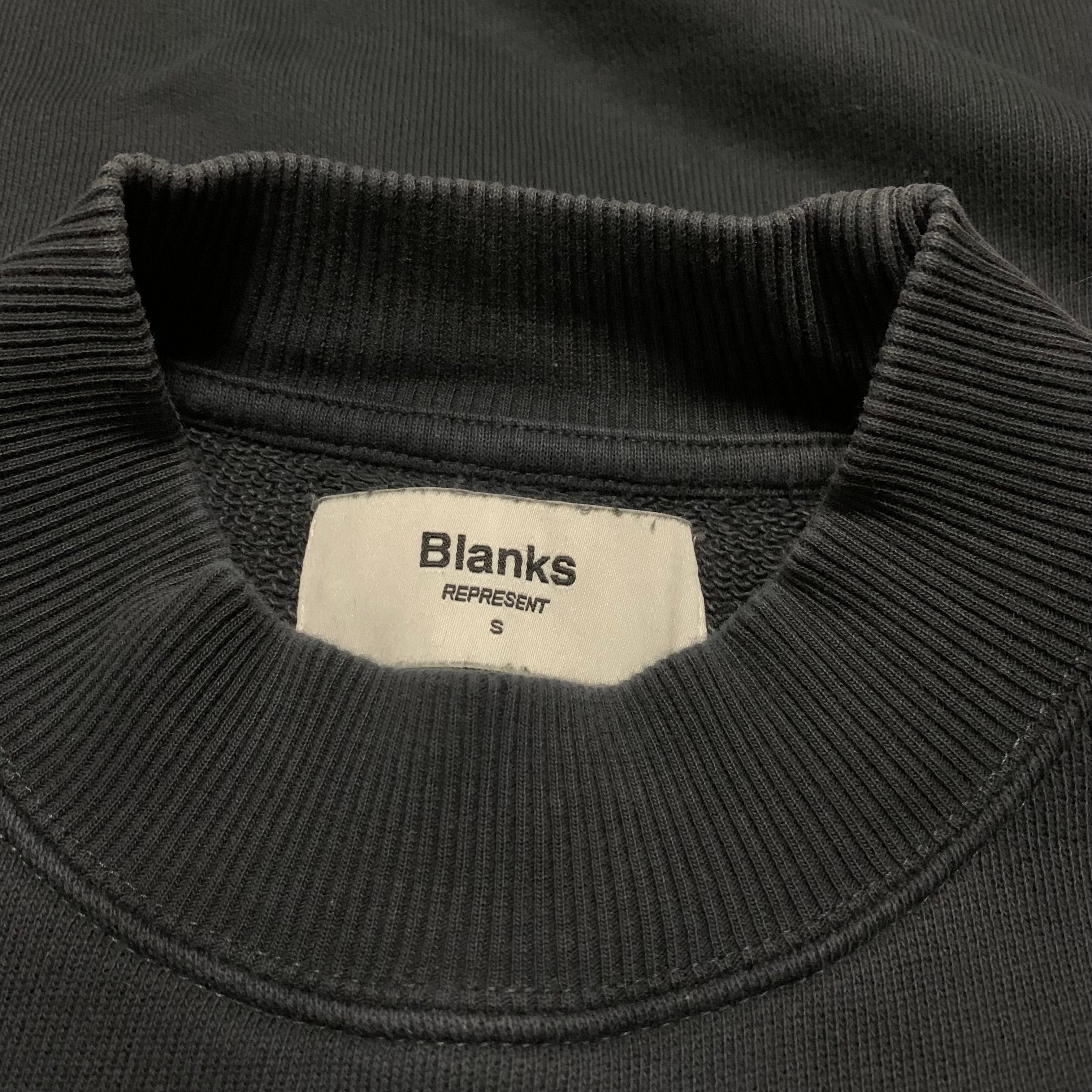 Represent Small Blanks Vintage Black Sweater Sweatshirt Crewneck