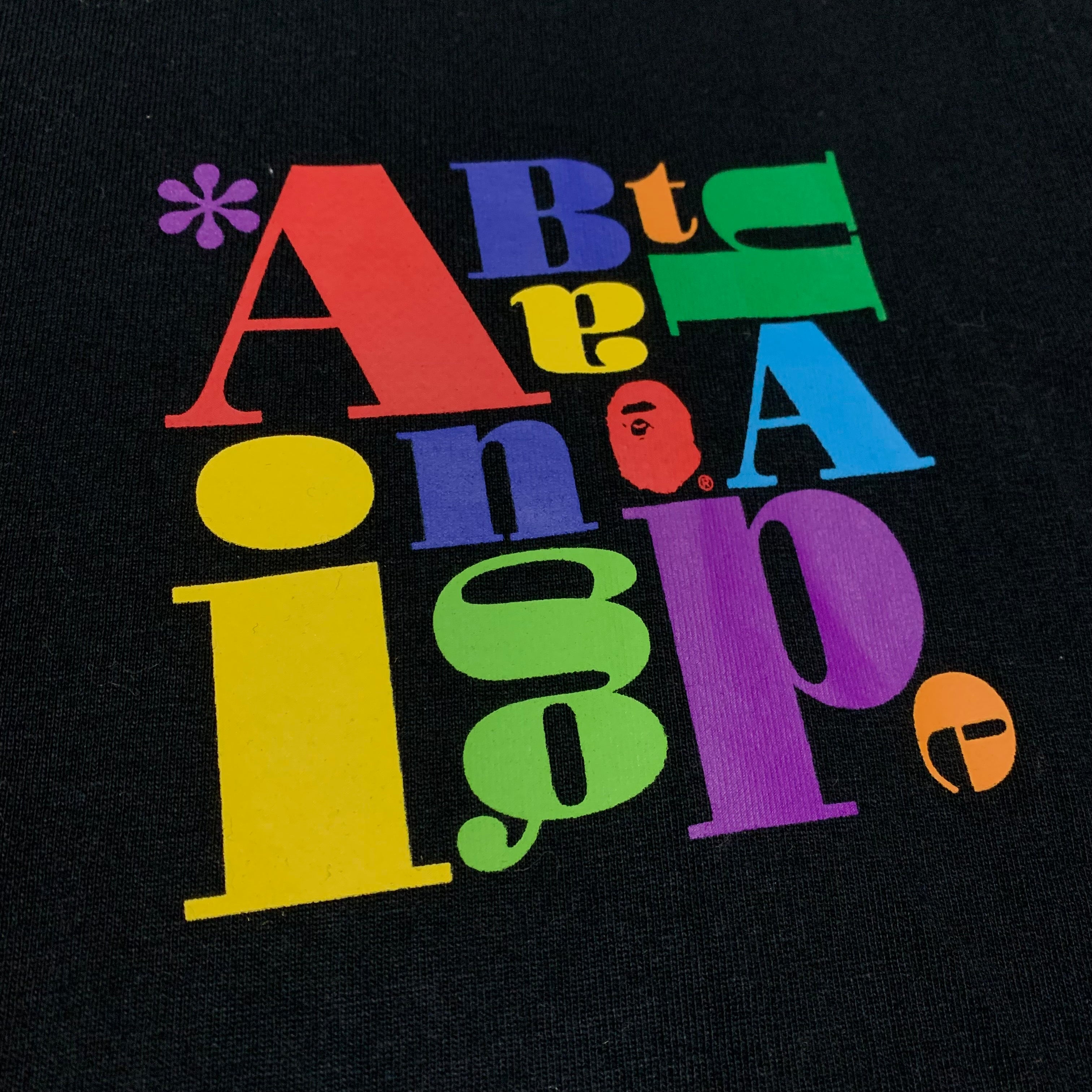 Bape Medium Colourful Graphic Black Tee A Bathing Ape