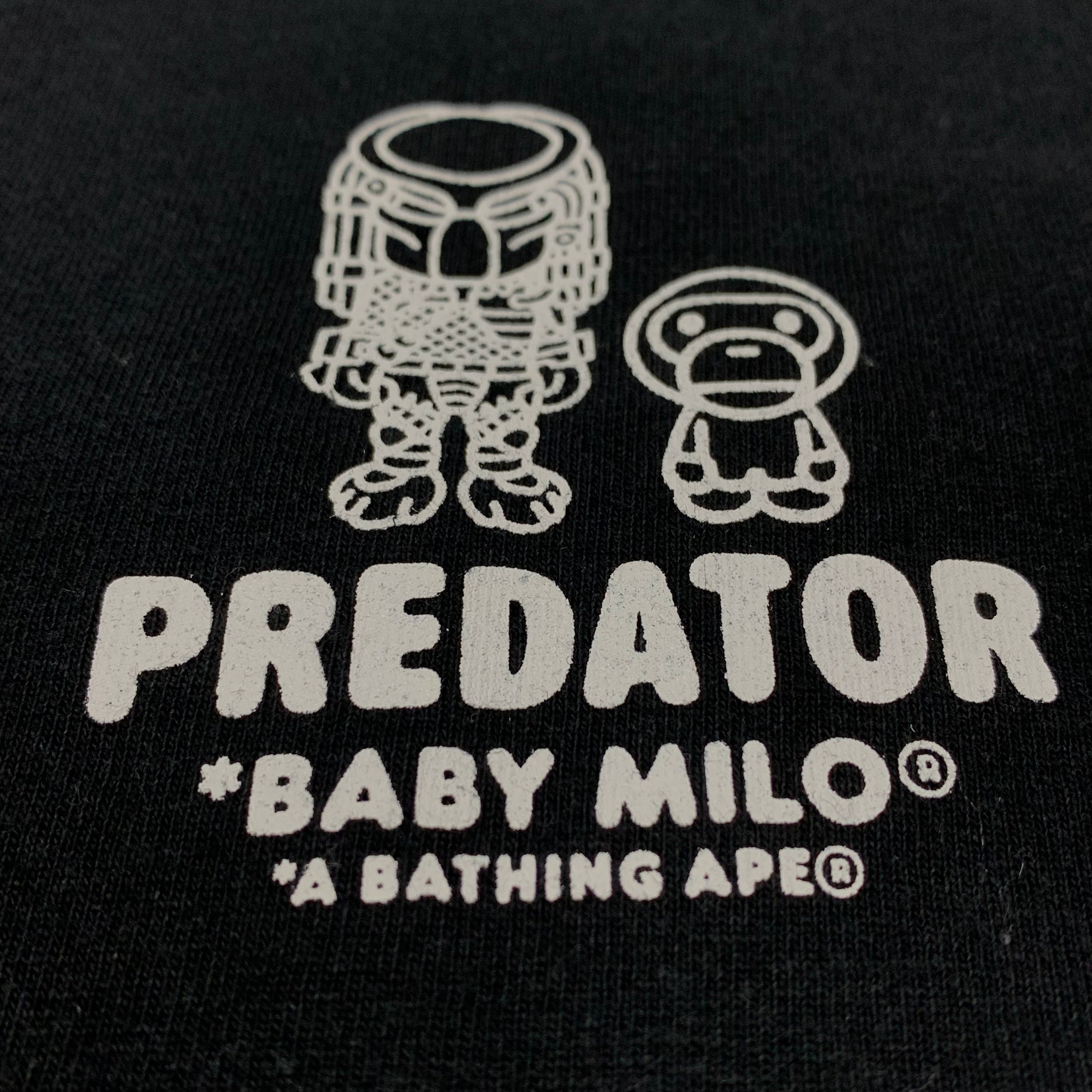 Bape 2XL Tee Predator Baby Milo Graphic Black T-Shirt A Bathing Ape XXL
