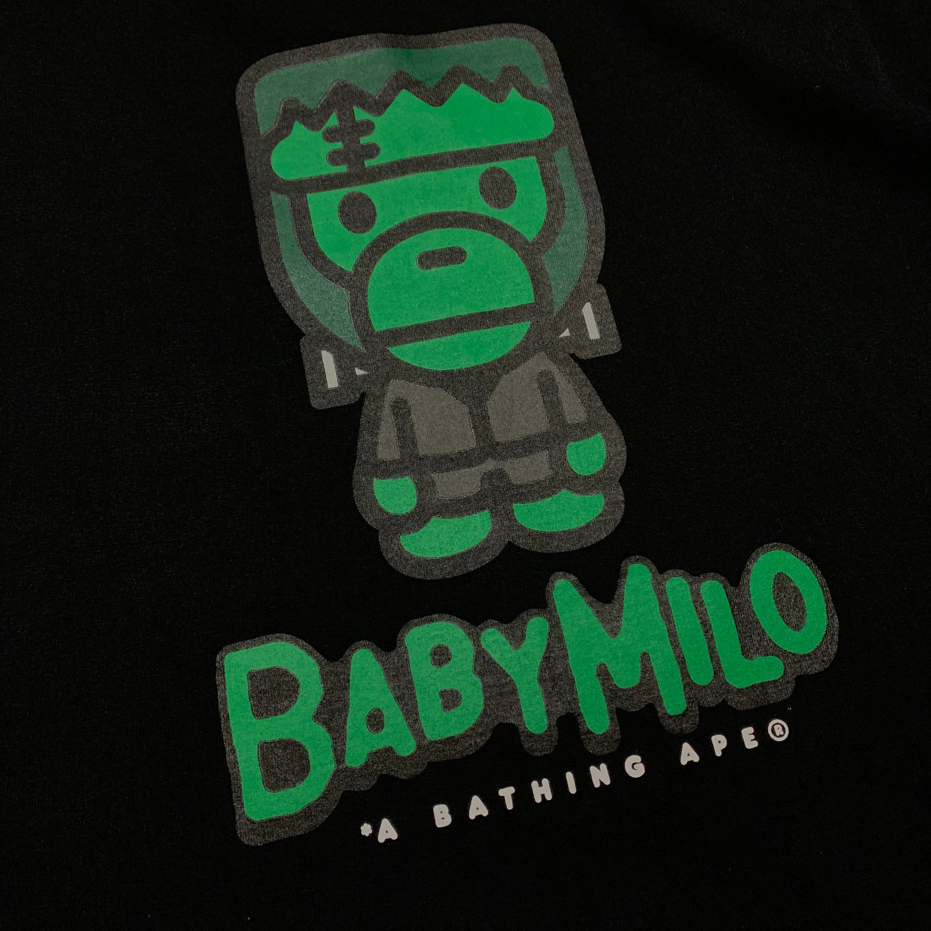 Bape Large Baby Milo Frankenstein Black Tee A Bathing Ape Halloween