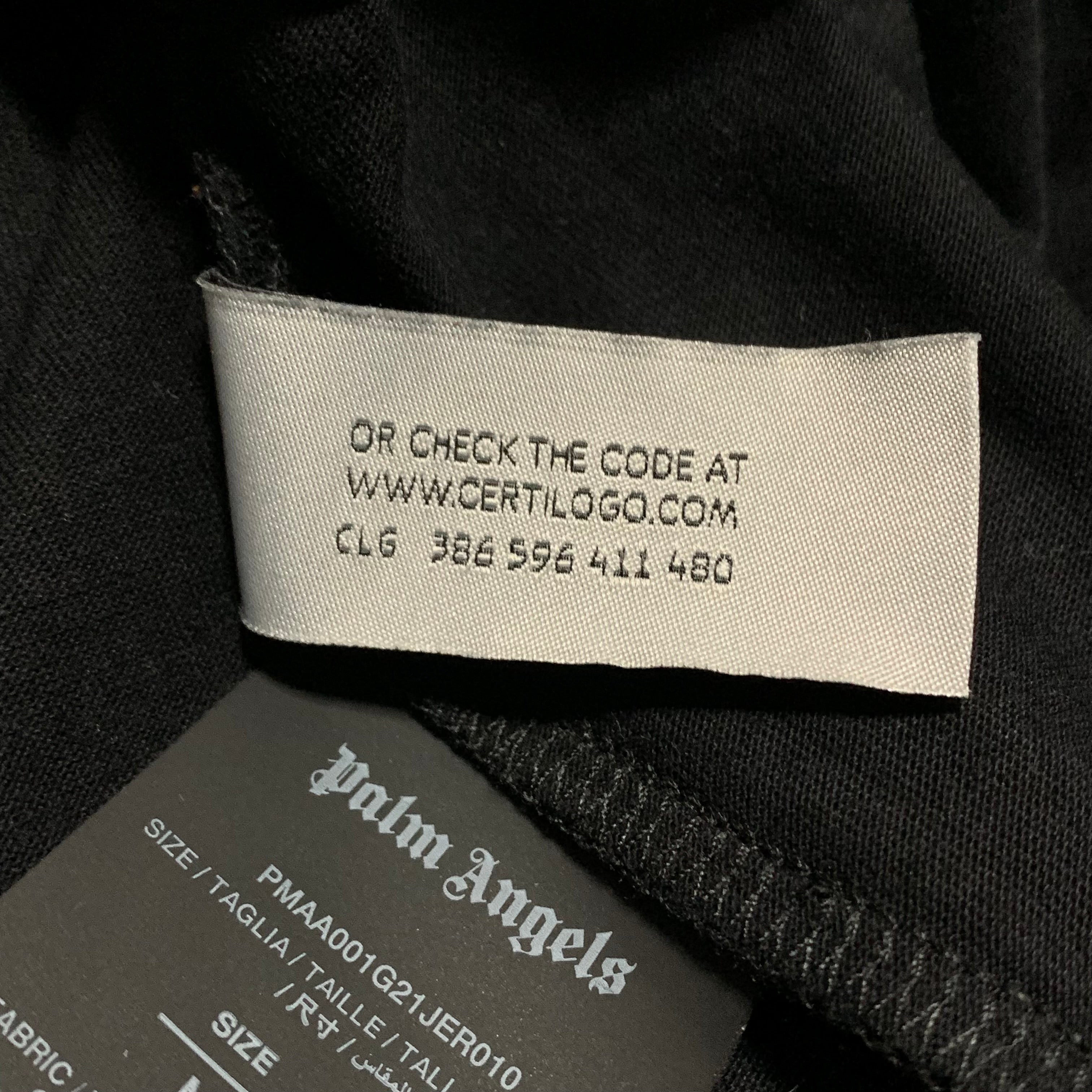 Palm Angels Medium Team Wang Palm Tree Black Tee 2022