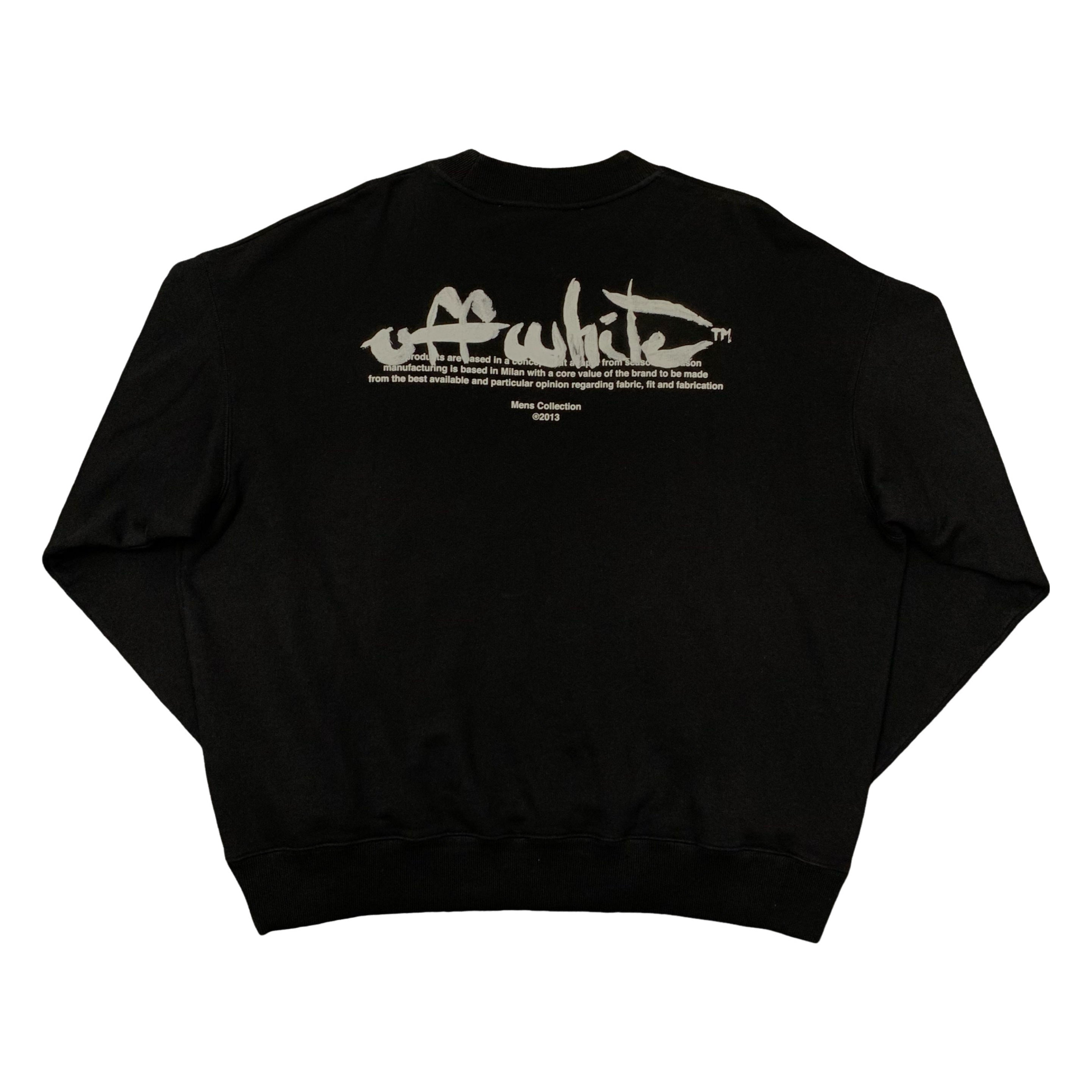 Off White Large Sweatshirt Paint Arrows Skate Black Sweatshirt Crewneck Virgil Abloh