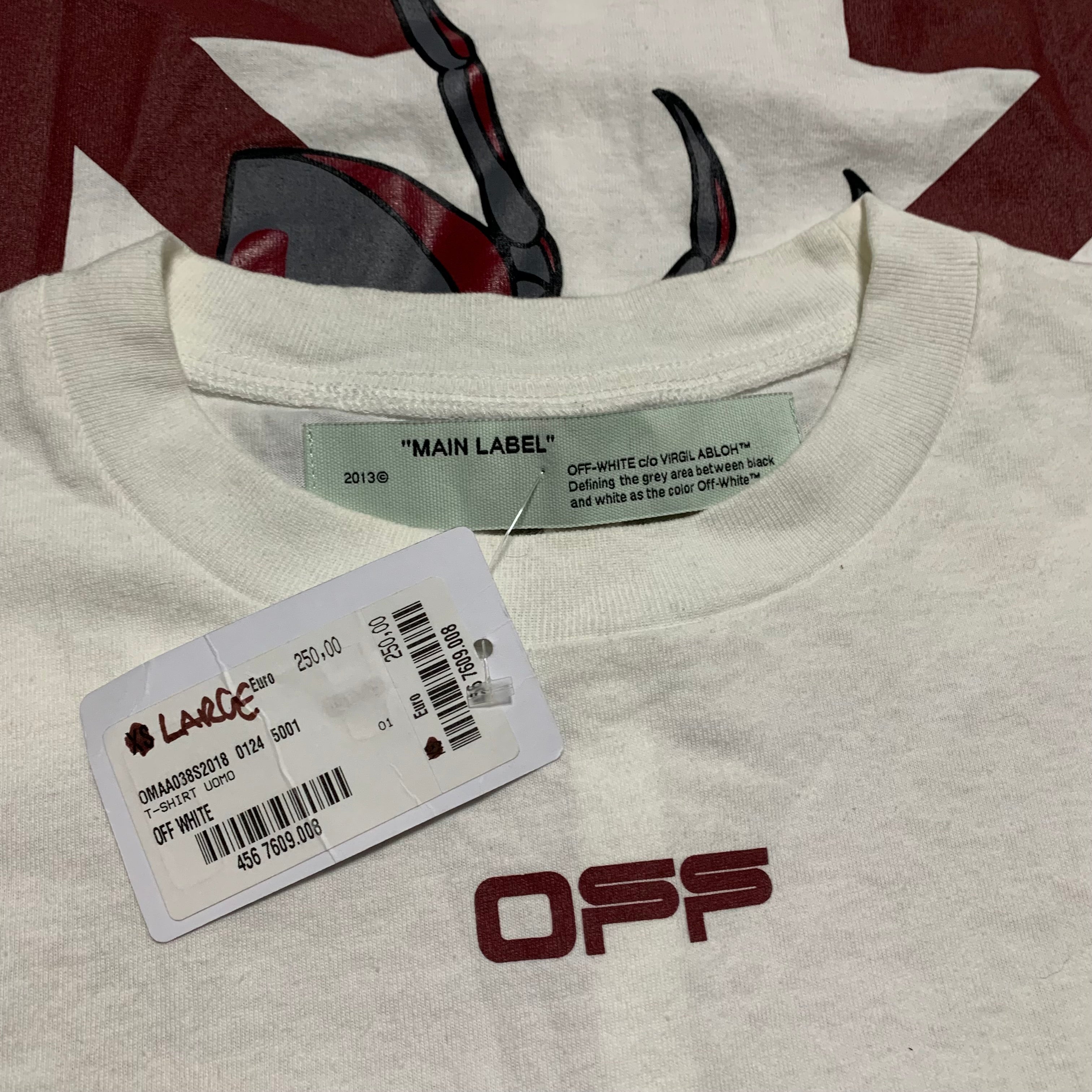 Off White Large Arachno Spider Arrows White Tee Virgil Abloh