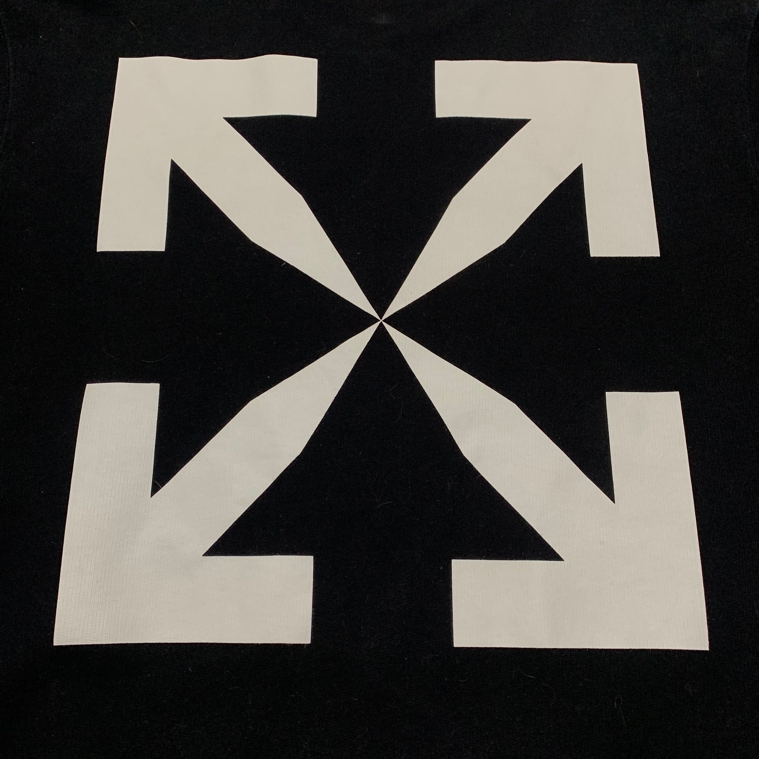 Off White Medium Pascal Arrows Black Sweatshirt Crewneck Skeleton Virgil Abloh
