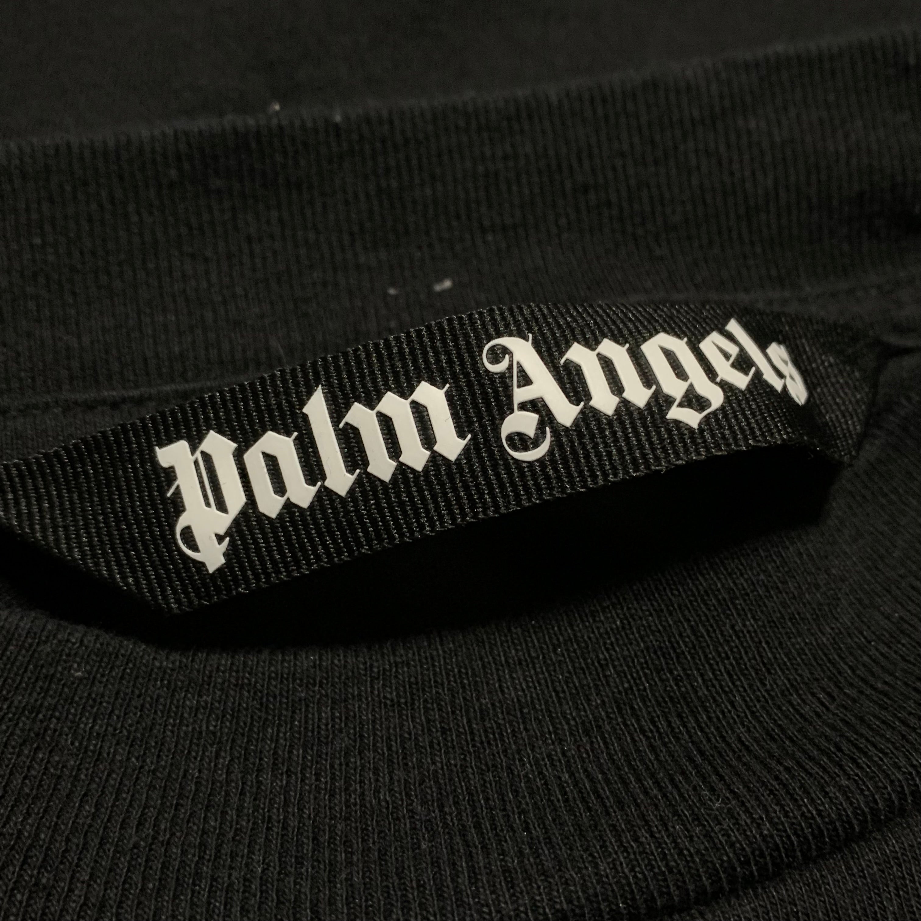 Palm Angels Small Los Angels Sprayed Black Tee