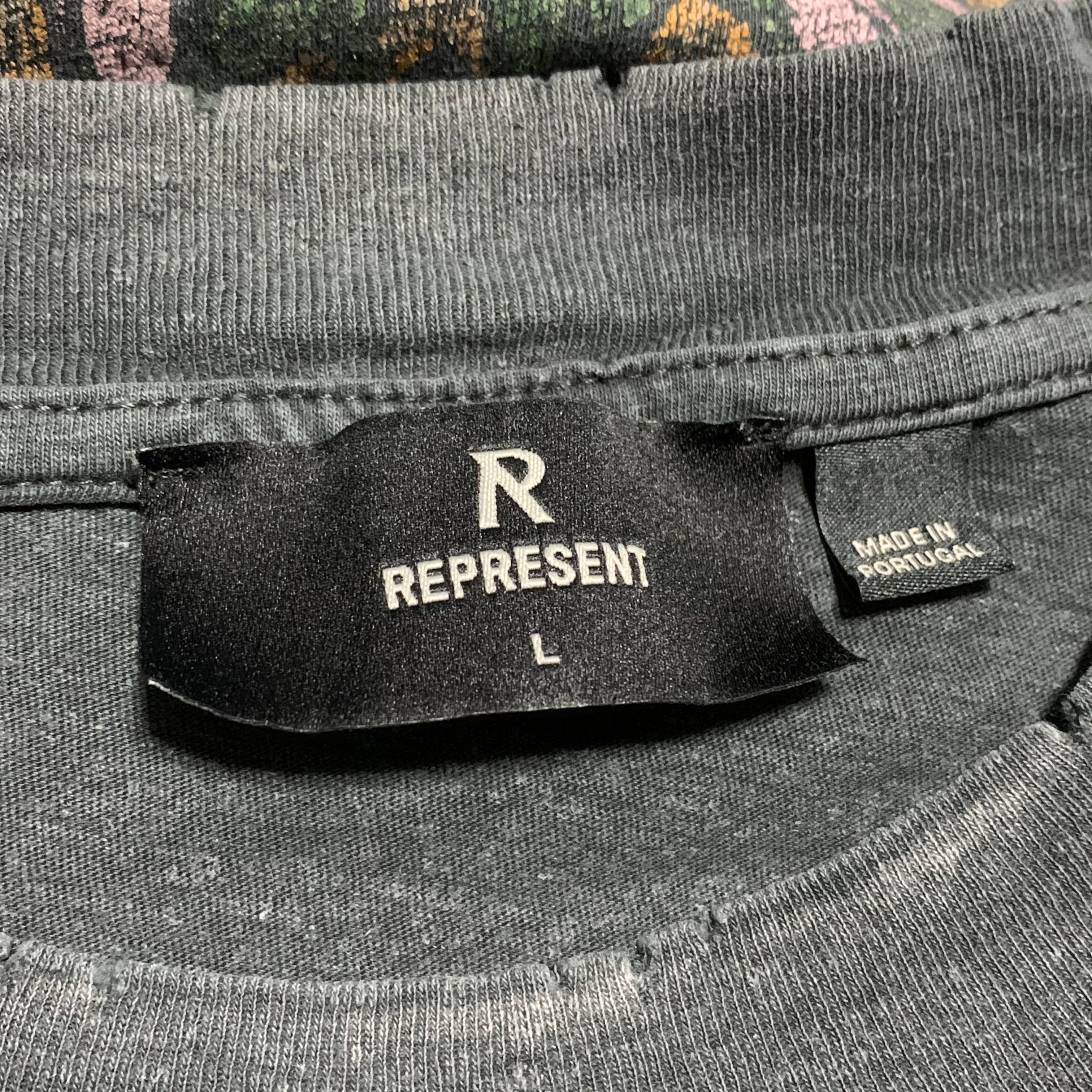 Represent Large Metallica Justice Stained Black Tee