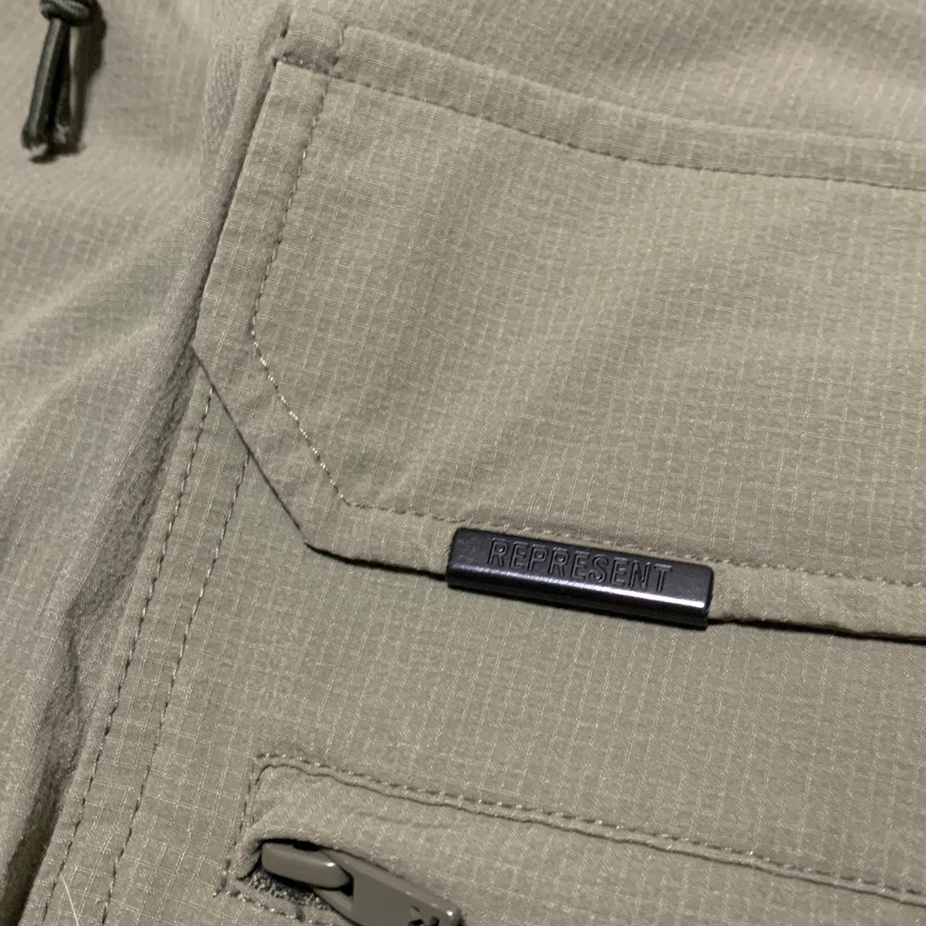 Represent Small 247 Pants Khaki Green Track Pant Bottoms Cargos