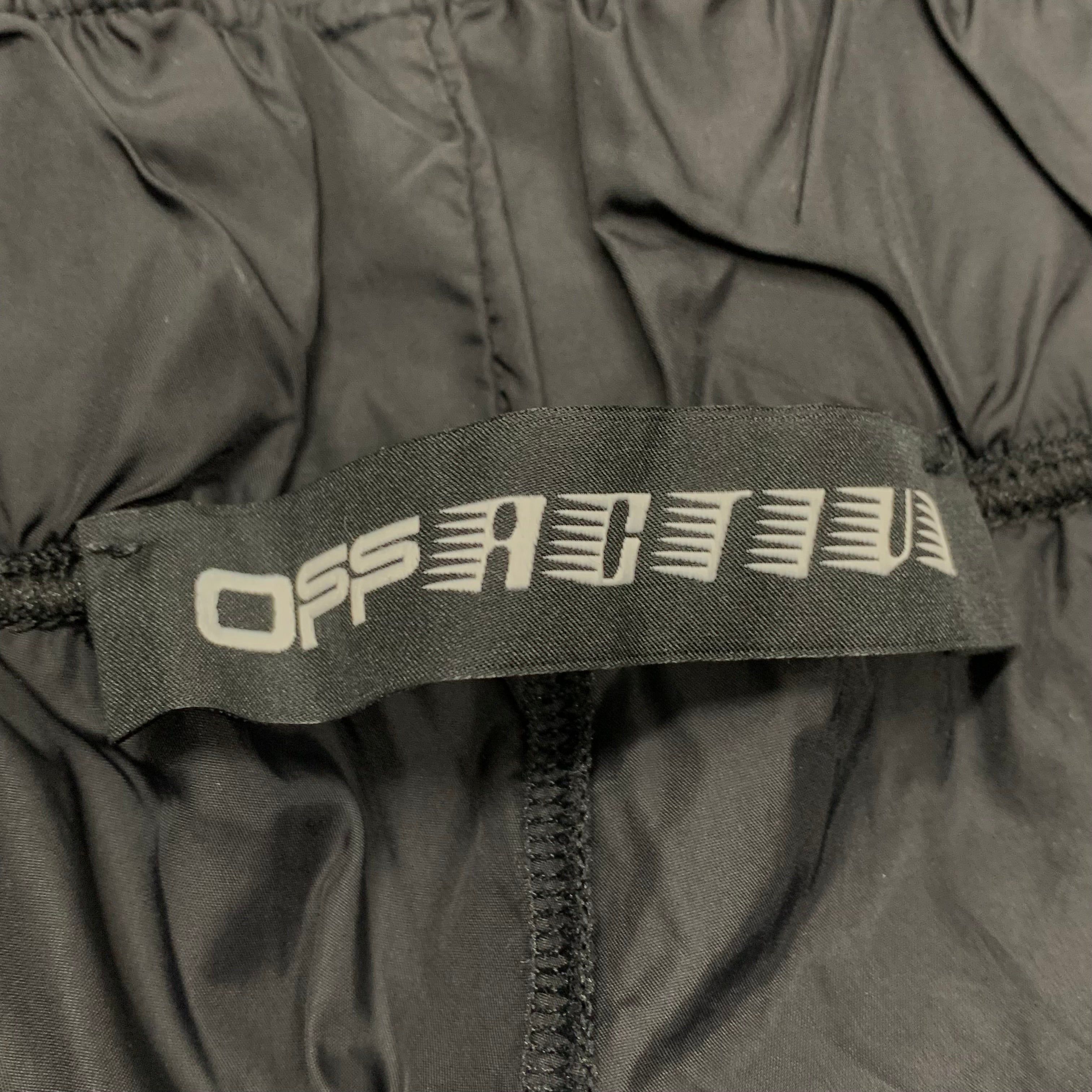 Off White Medium Bottoms Active Black Pant Track Bottoms Virgil Abloh