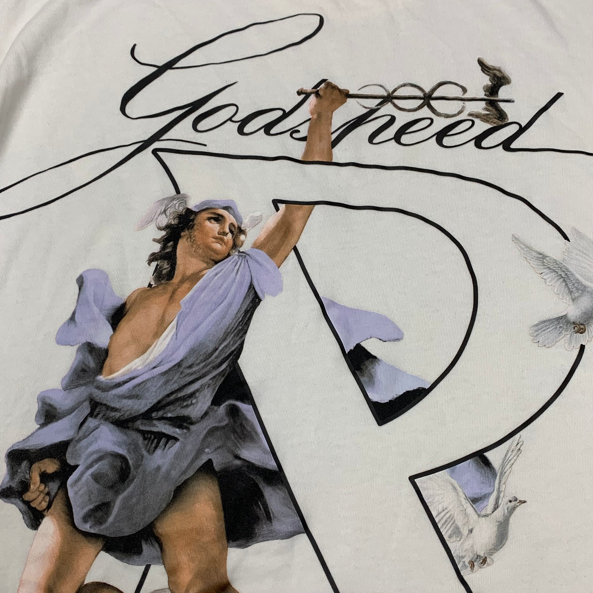 Represent Small Tee Hermes Flat White T-Shirt Godspeed