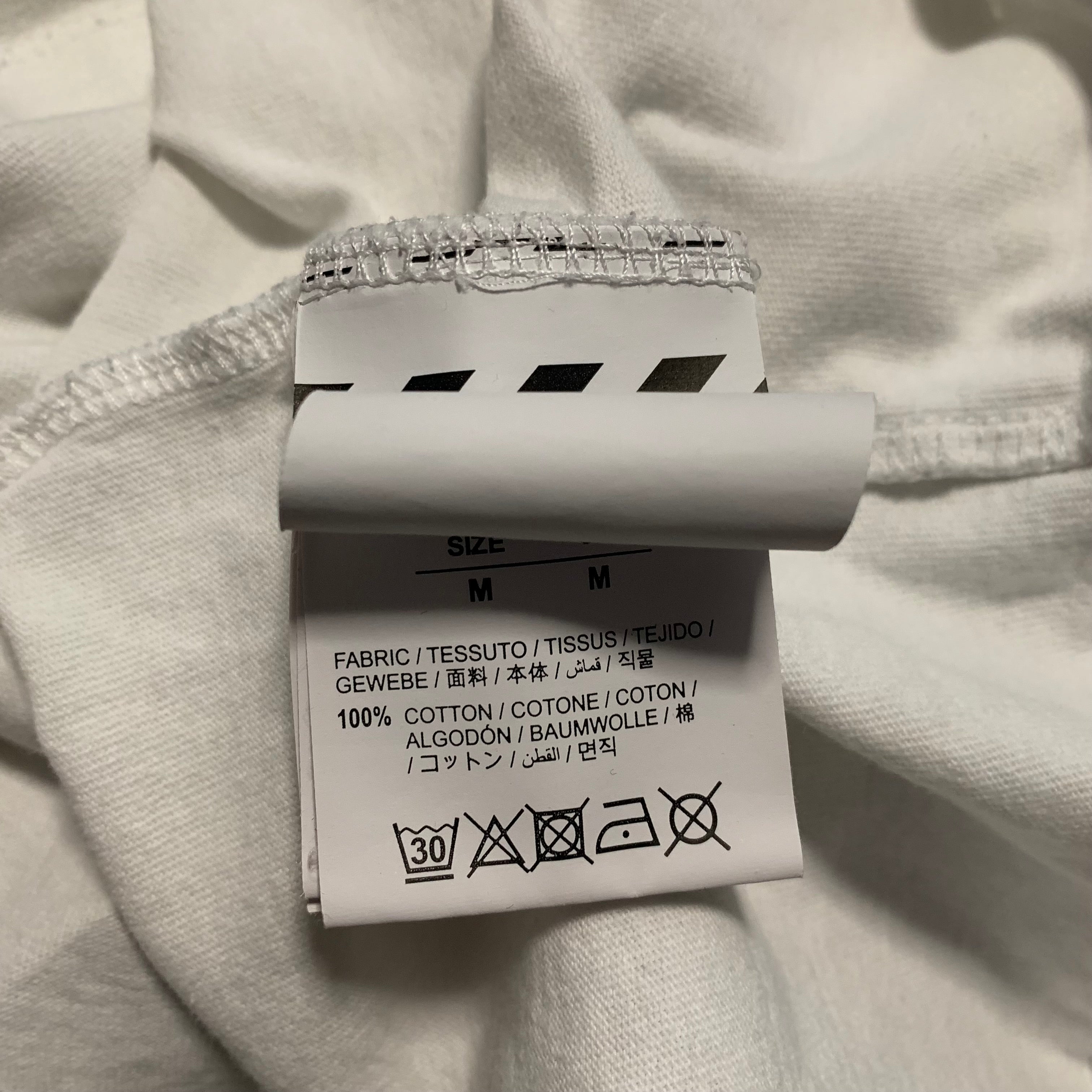 Off White Medium Caravaggio Arrows White Tee Virgil Abloh