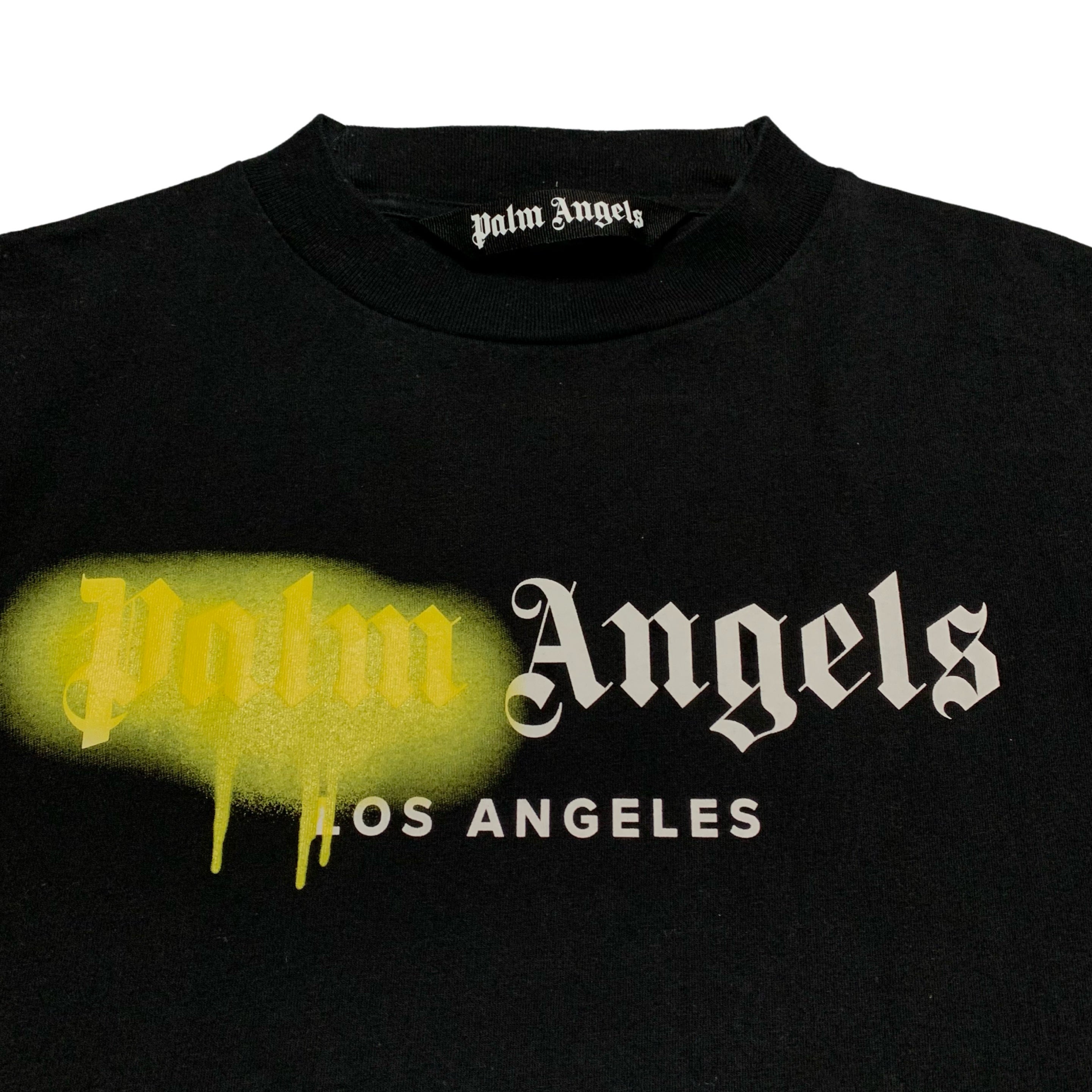 Palm Angels Small Los Angels Sprayed Black Tee