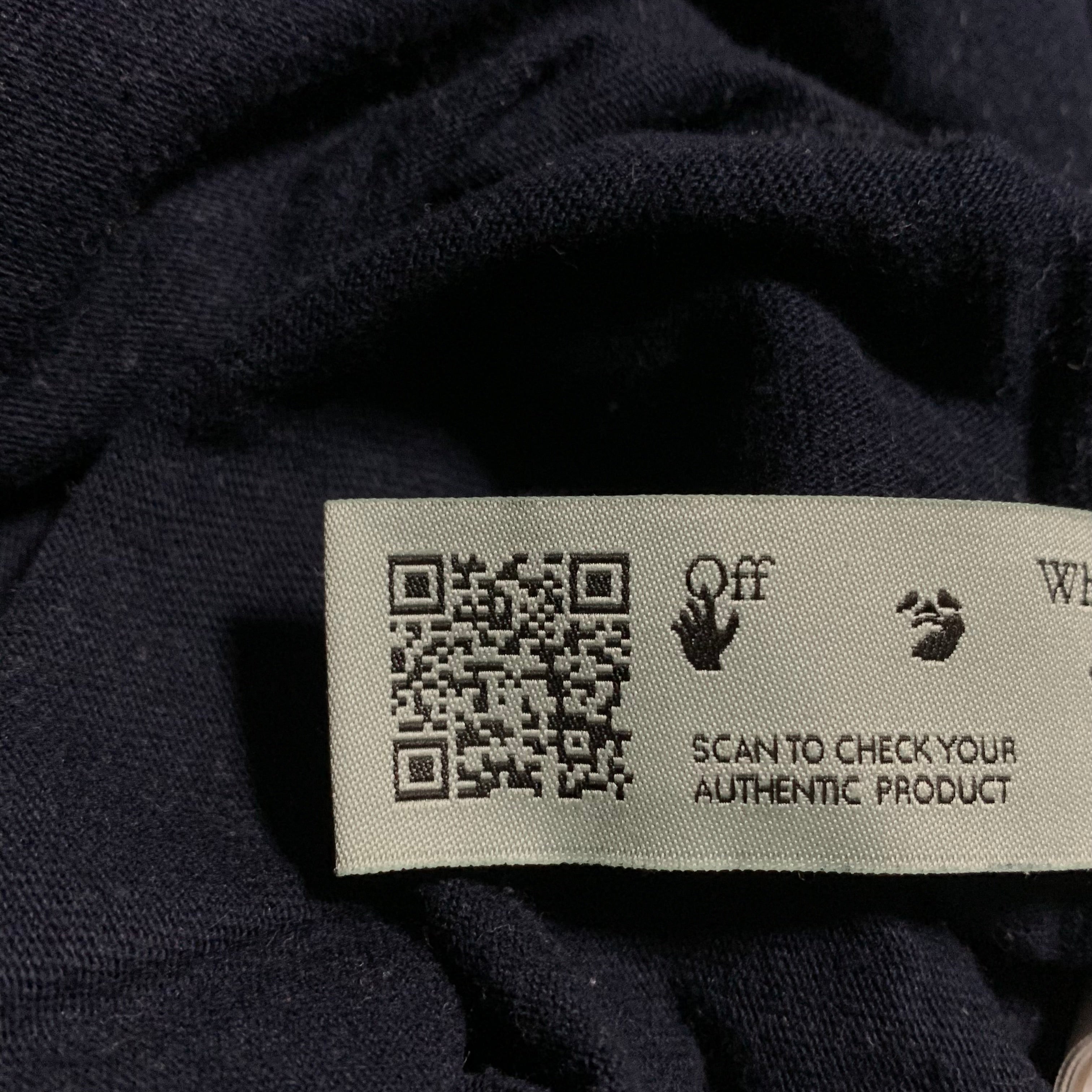 Off White Medium Staff Graphic Blue Tee Virgil Abloh