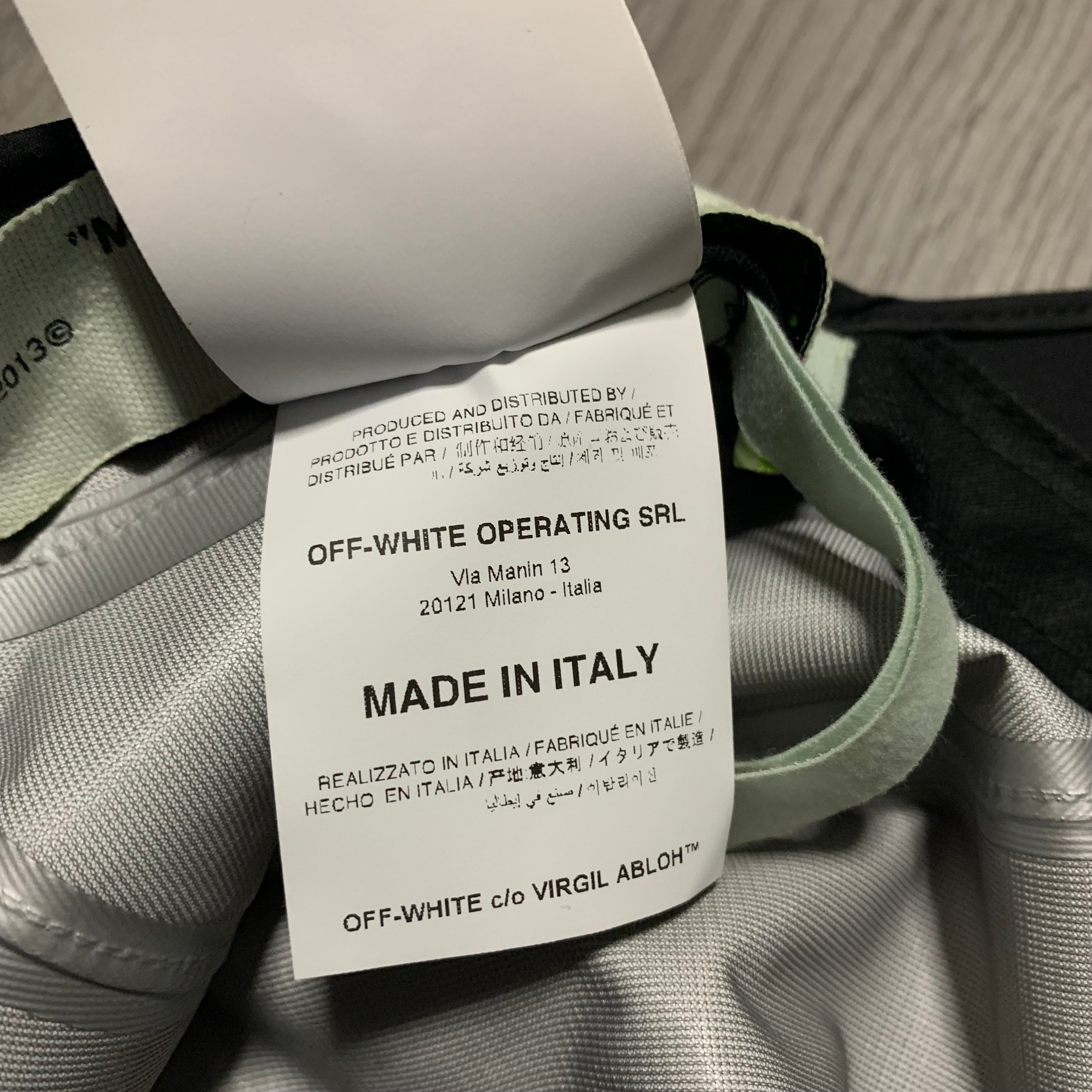 Off White Cap Mountain Equipment Black Nylon Technical Baseball Cap Hat Virgil Abloh