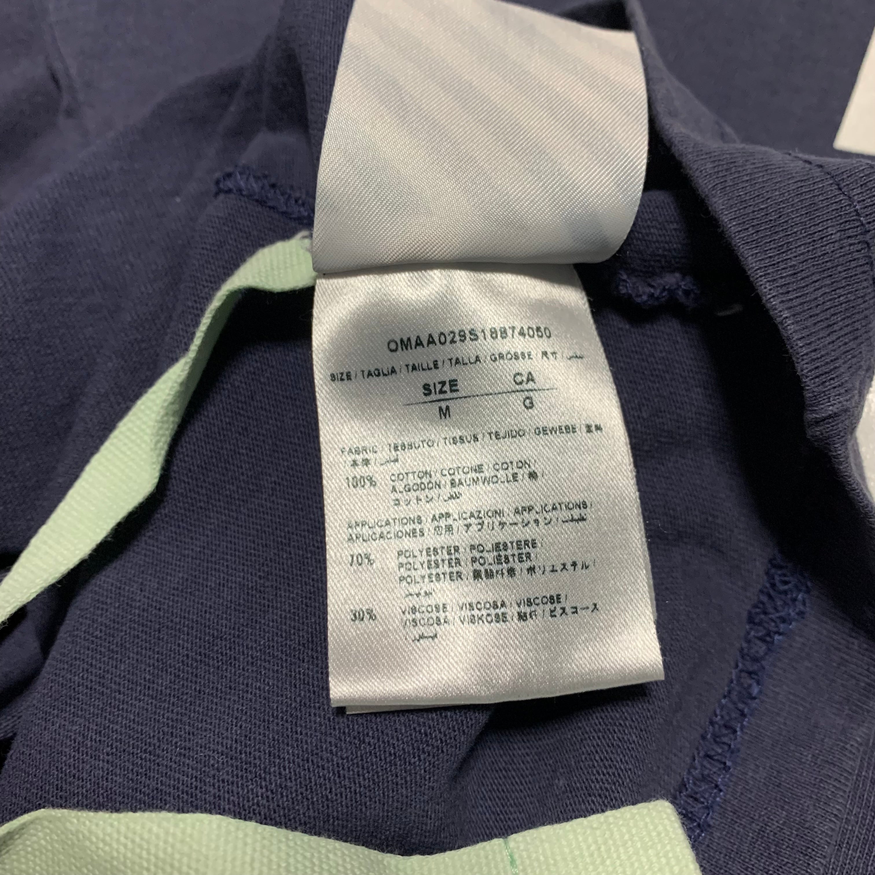 Off White Medium Champion Arrows Dusty Blue Tee Virgil Abloh