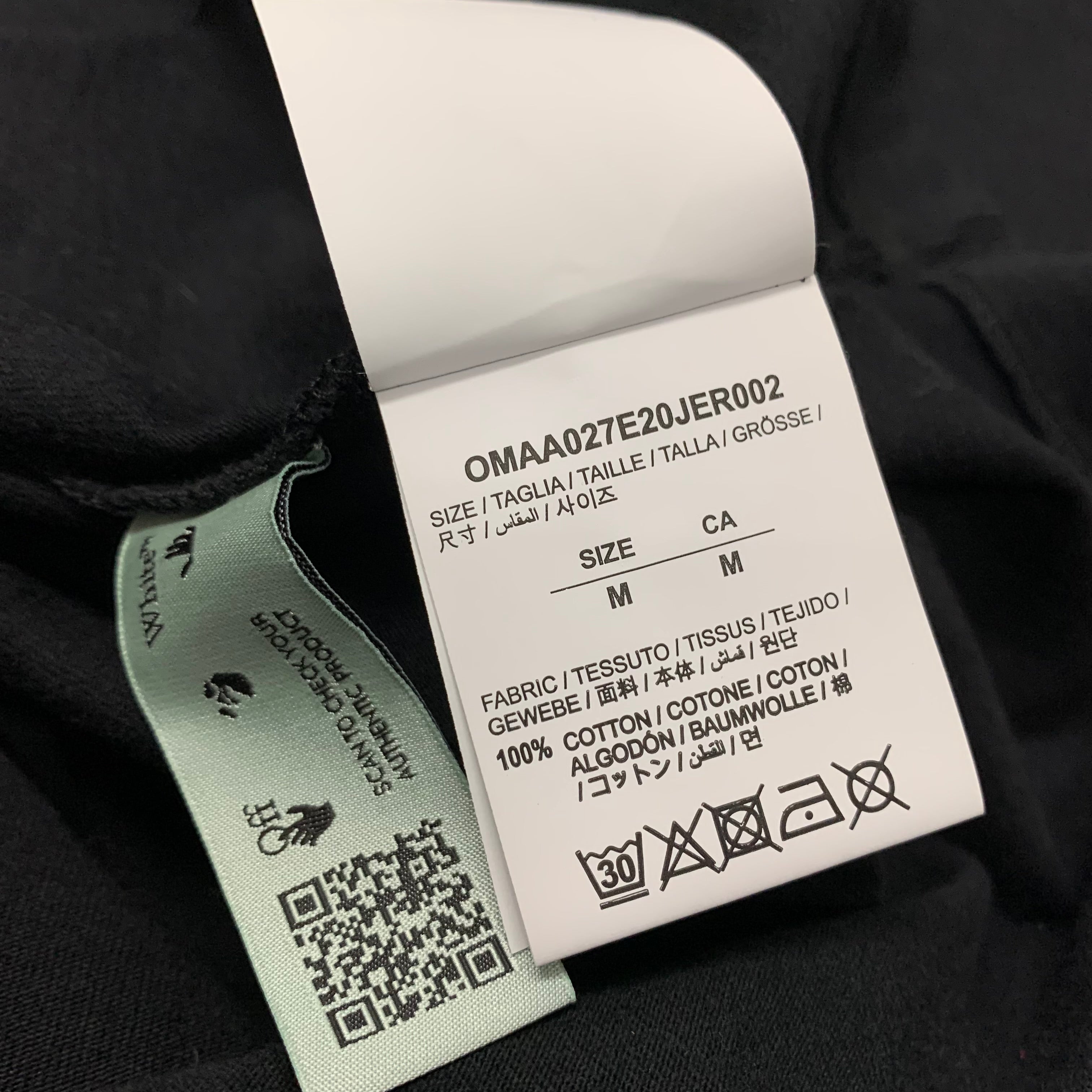 Off White Medium Hand Logo Black T-Shirt Virgil Abloh