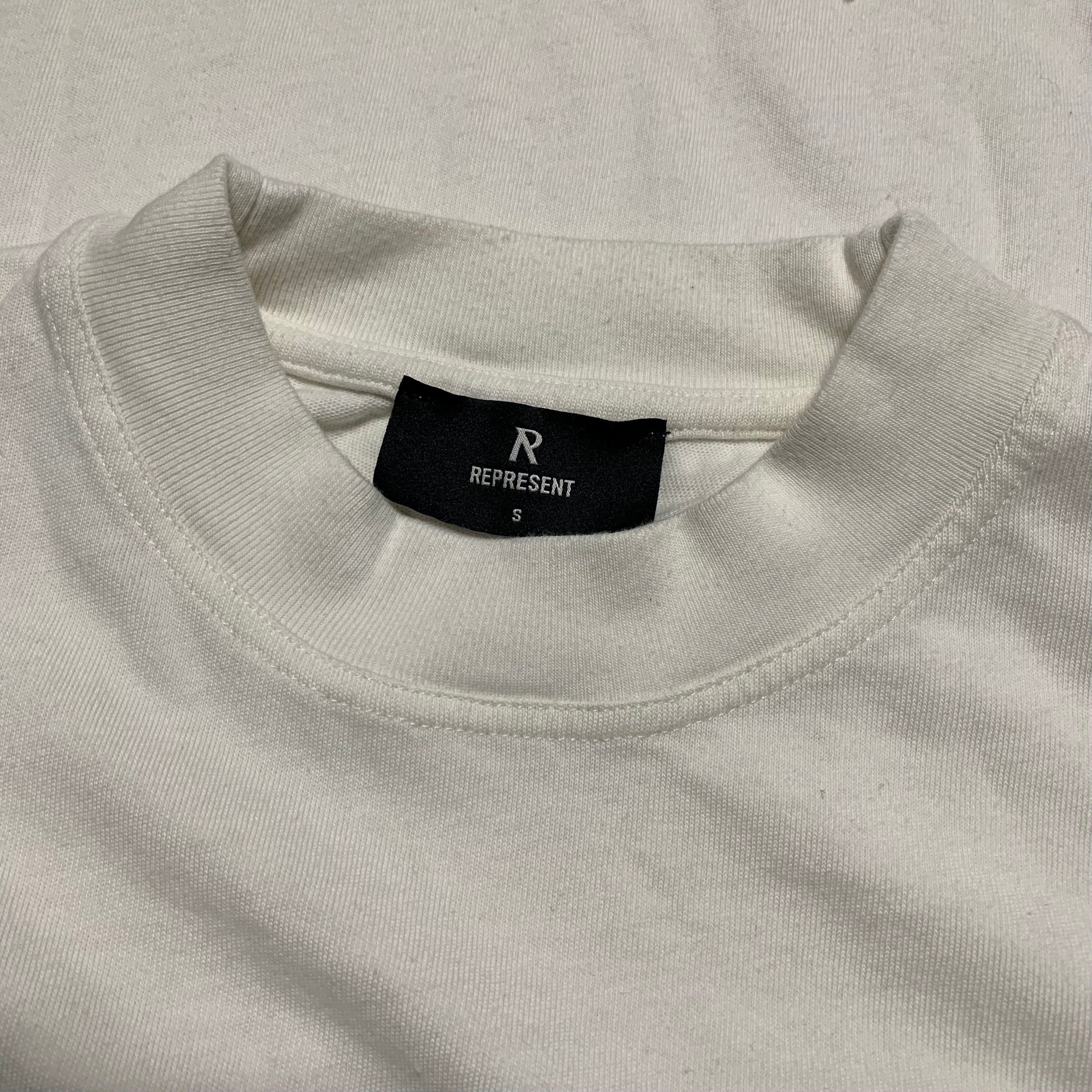 Represent Small Sunset Graphic Flat White Tee