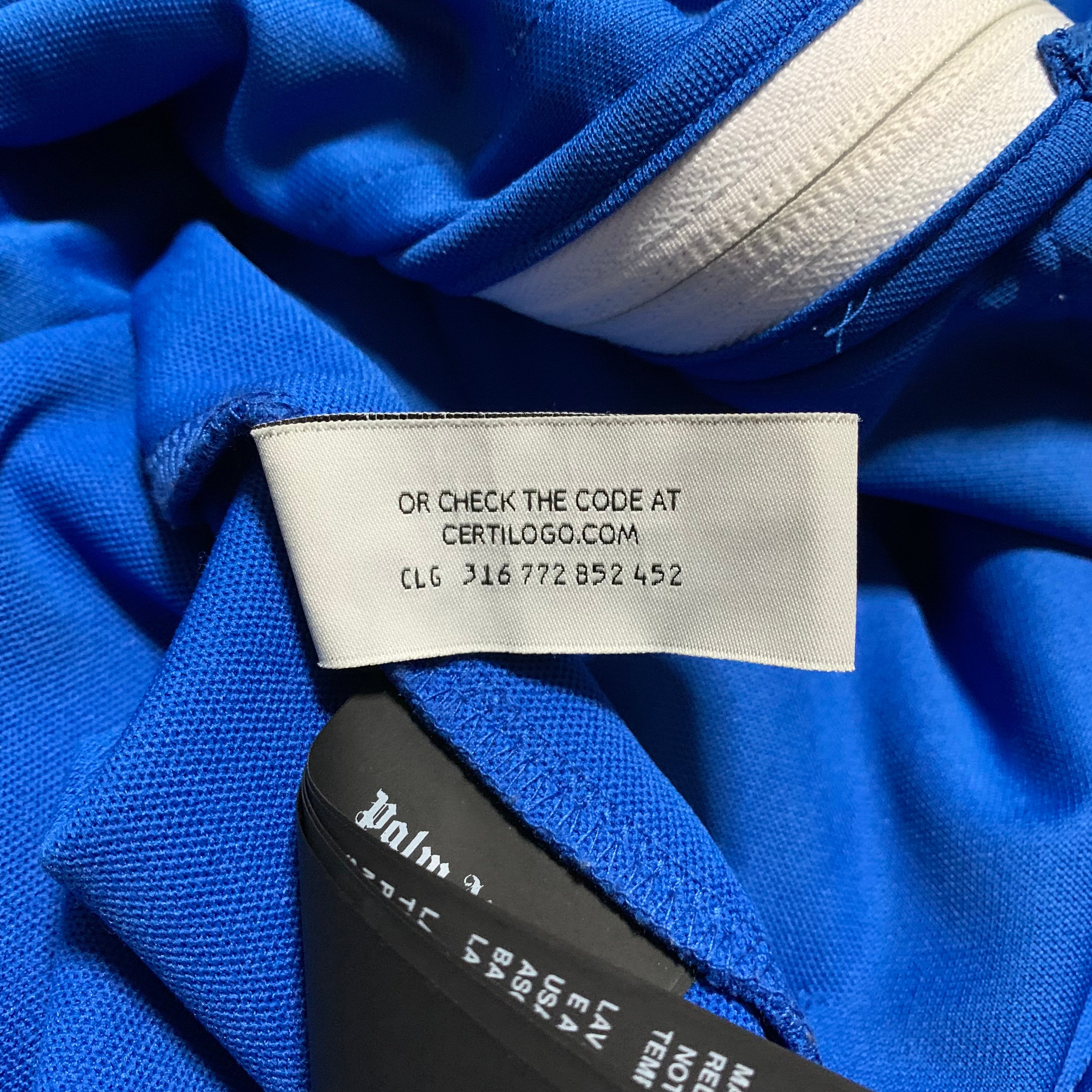 Palm Angels XL Track Jacket Electric Blue Zipped Bomber Classic 2022