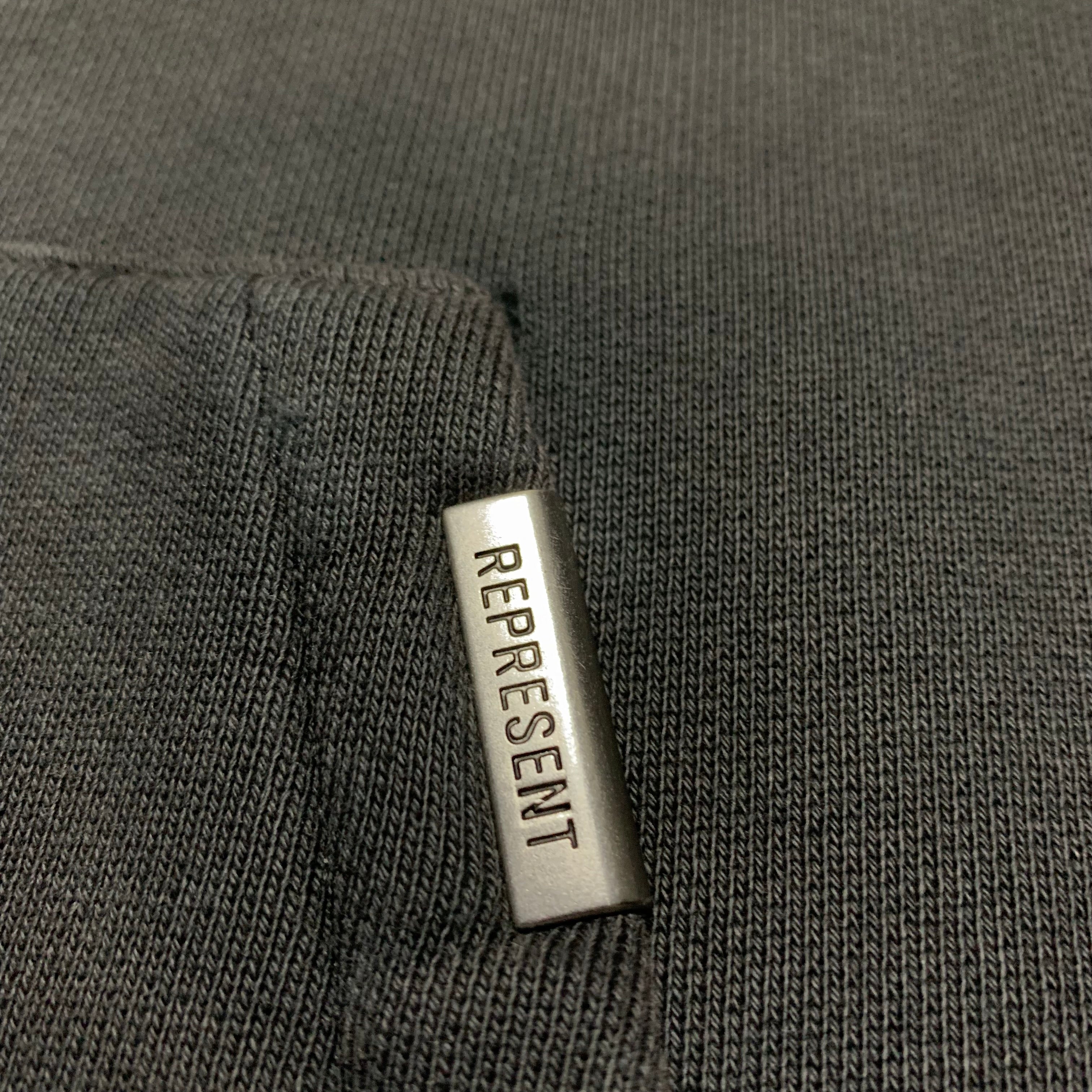Represent XXS Initial Stained Black Hoodie Oversized Fit