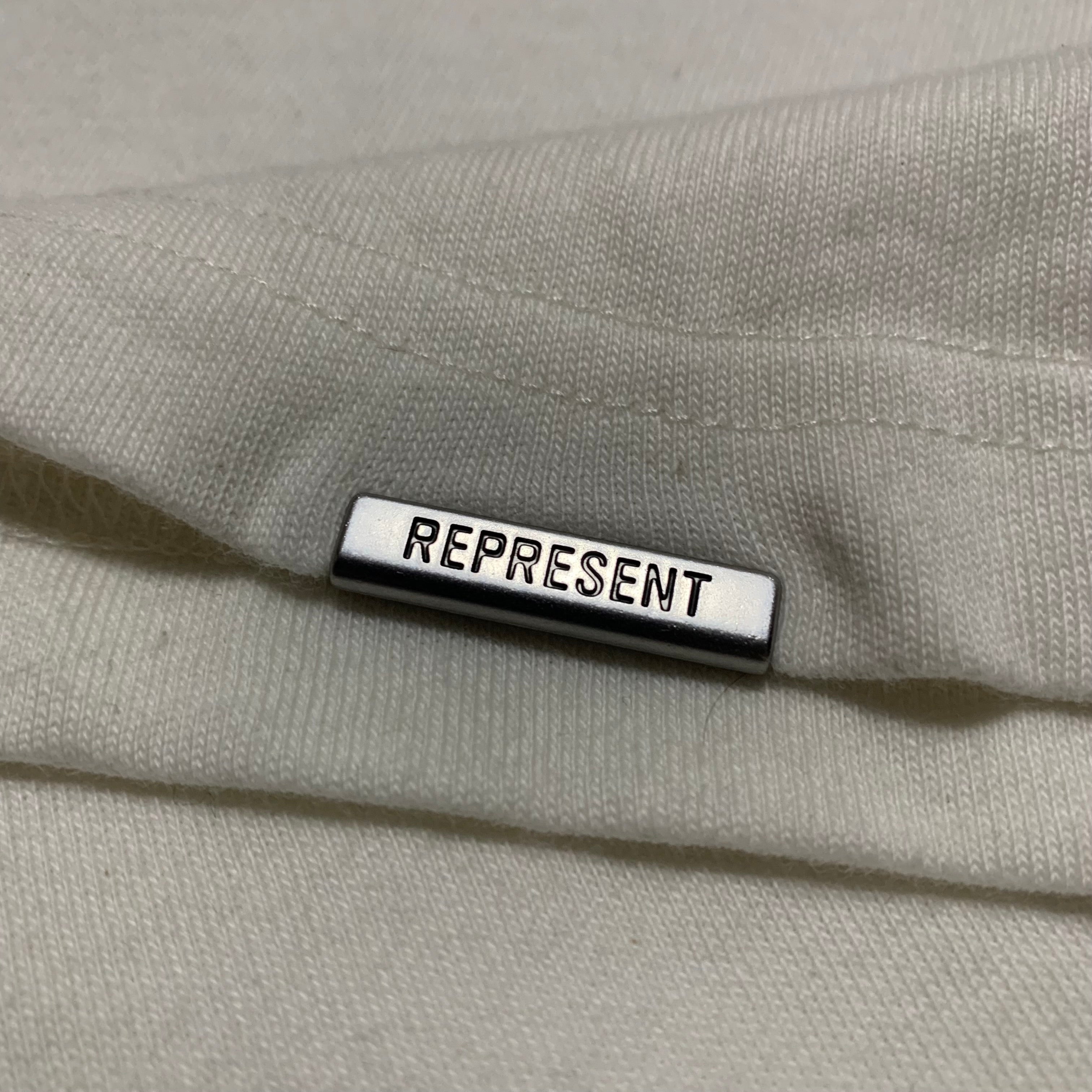 Represent Large Initial Assembly Flat White Tee