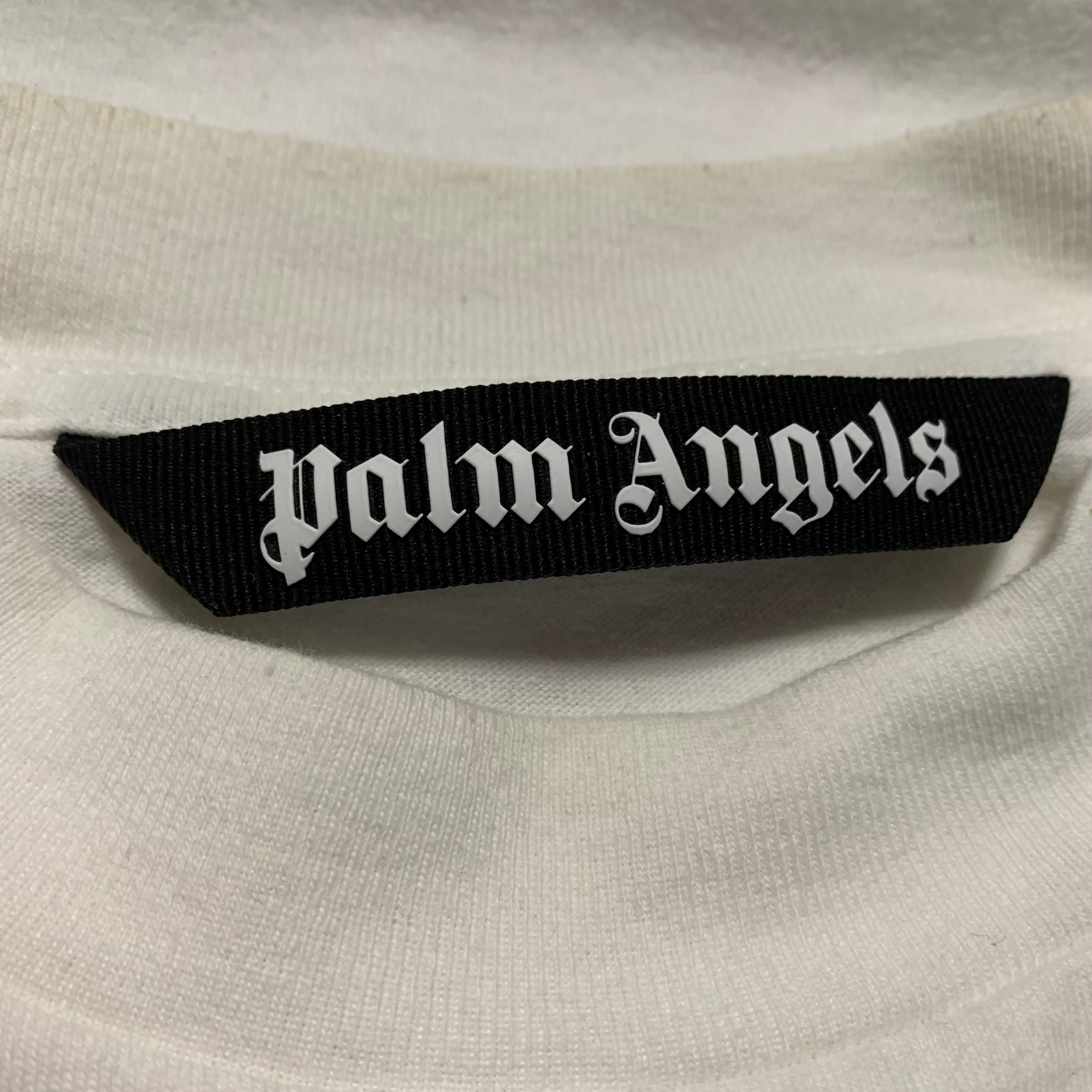 Palm Angels Small Boulevard Palm Tree White Tee
