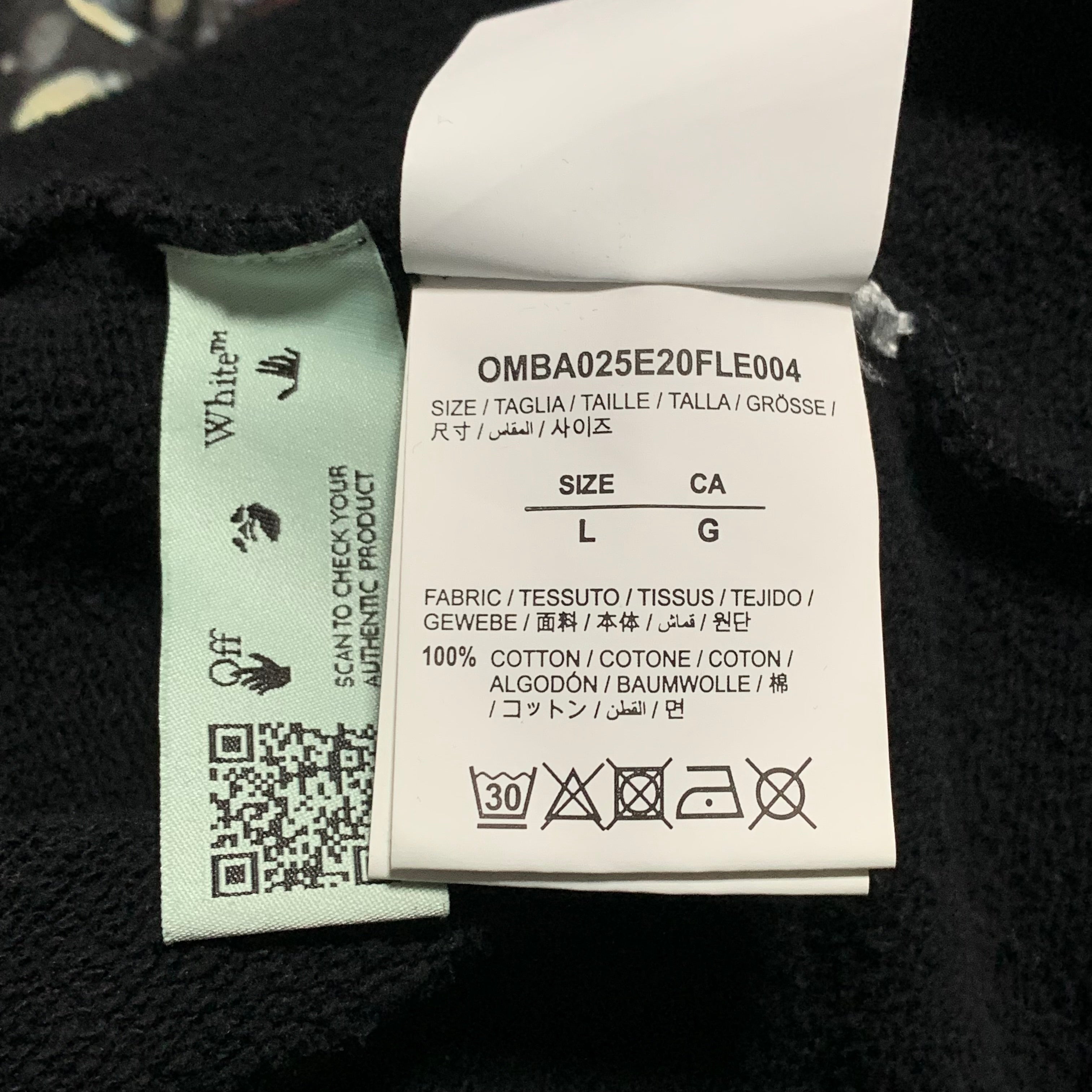Off White Large Caravaggio Arrows Black Sweatshirt Crewneck Virgil Abloh