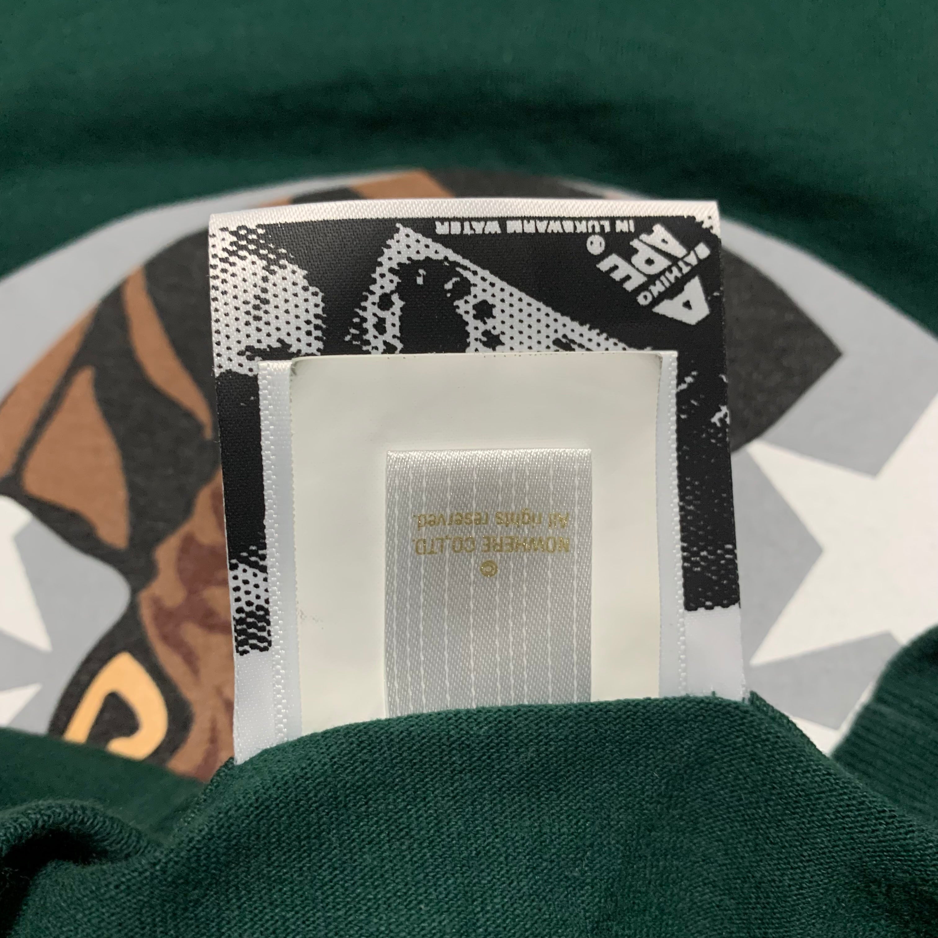 Bape Medium Ape Graphic Green Tee Classic Collection A Bathing Ape